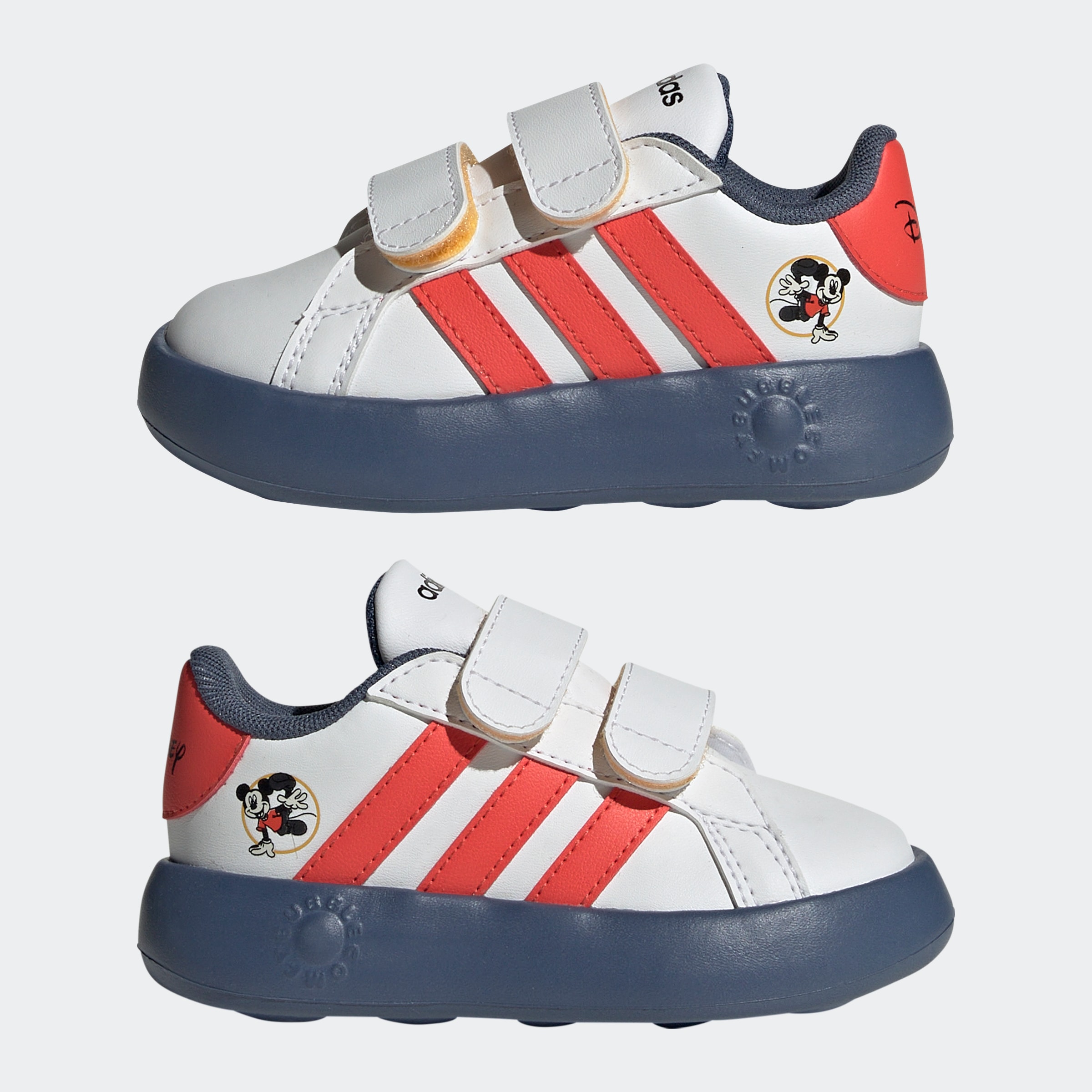 adidas Sportswear Klettschuh »ADIDAS X DISNEY MICKEY AND FRIENDS GRAND COURT 2.0 KIDS«, Design auf den Spuren des adidas Superstar, für Kinder