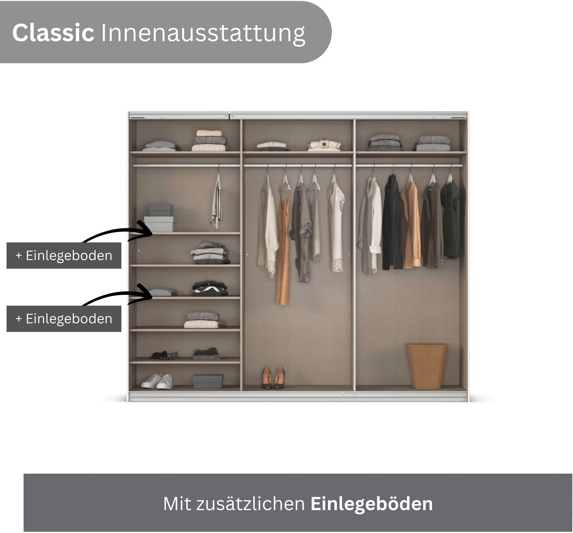 Thumbnail - INOSIGN BY RAUCH Schwebetürenschrank "Kleiderschrank Schrank Garderobe Schlafzimmerschrank THANOS" in 3 verschiedenen Au...