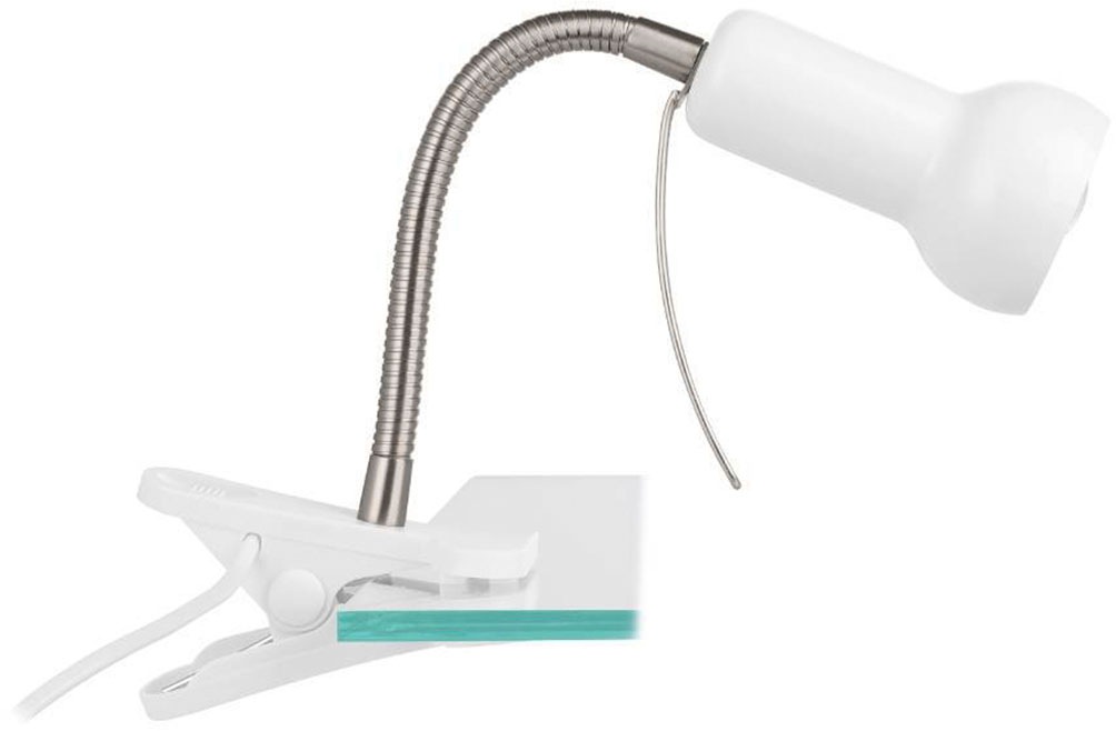 EGLO Klemmleuchte »FABIO Klemmspot, exkl. Leuchtmittel E14, mit Klemme, Büro« E14 Klemmlampe, Leselampe, Schalter, flexibler Leuchtenhalts, Höhe: 30cm