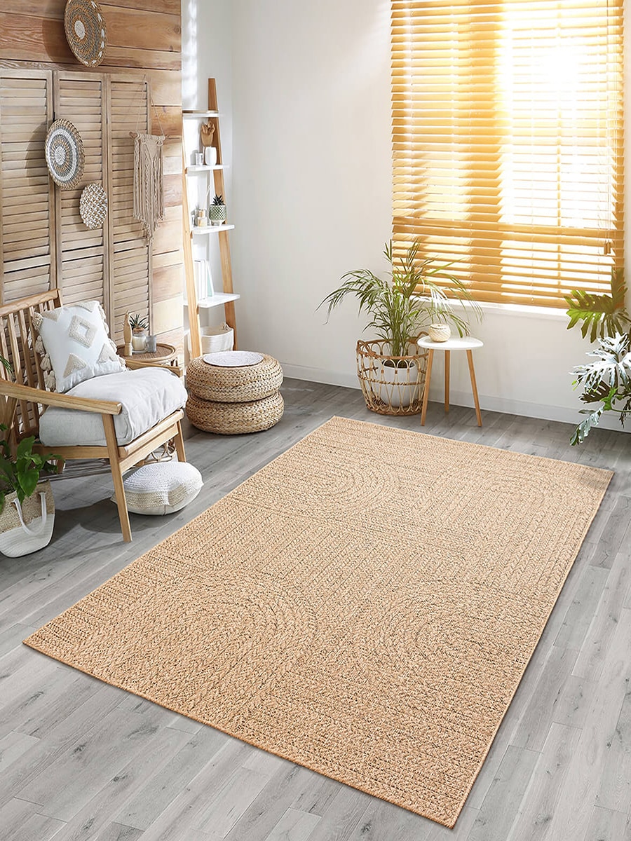 the carpet 1100000002199 "Kansas" rechteckig 1 mm Höhe moderner robuster In und Outdoor Teppich Jute Look