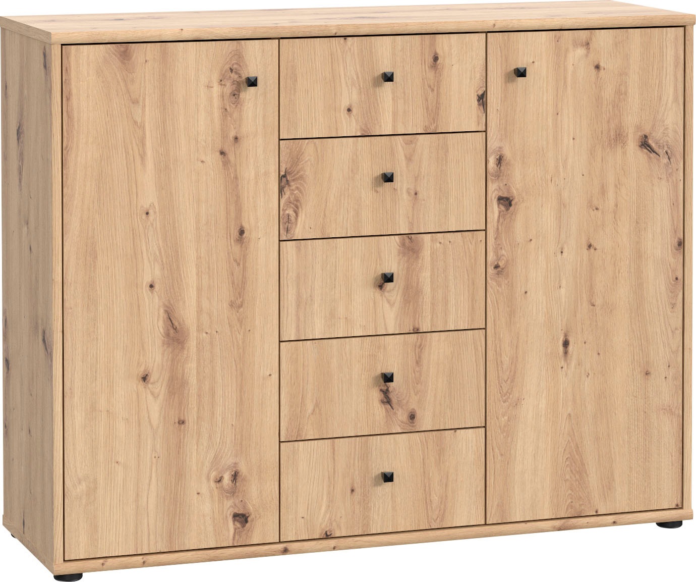 FORTE Kommode "Tempra, Kommode, 2 Türen, 5 Schubkästen, viel Stauraum" Brei günstig online kaufen