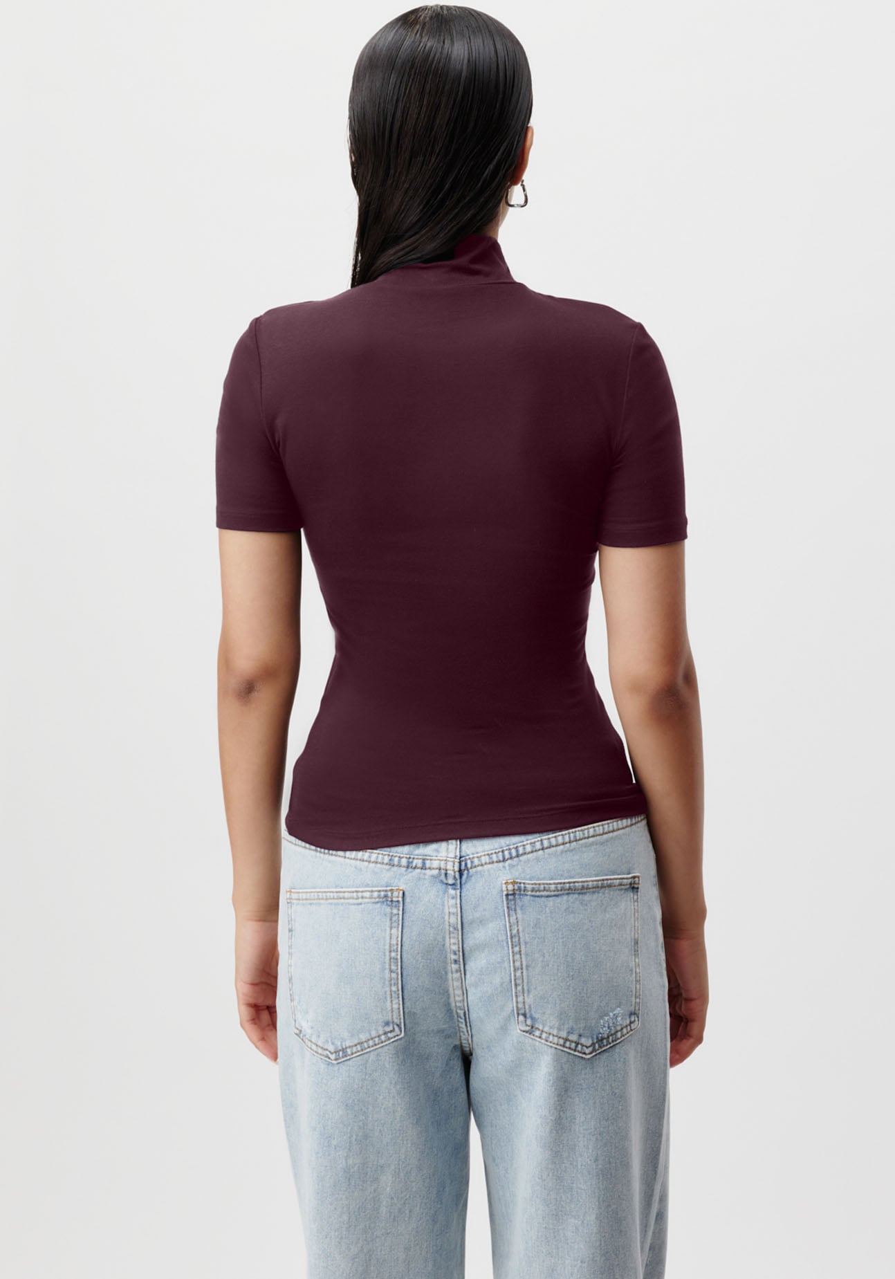 LeGer T-Shirt "Larina, LeGer by Lena Gercke", figurbetont, Stehkragen günstig online kaufen