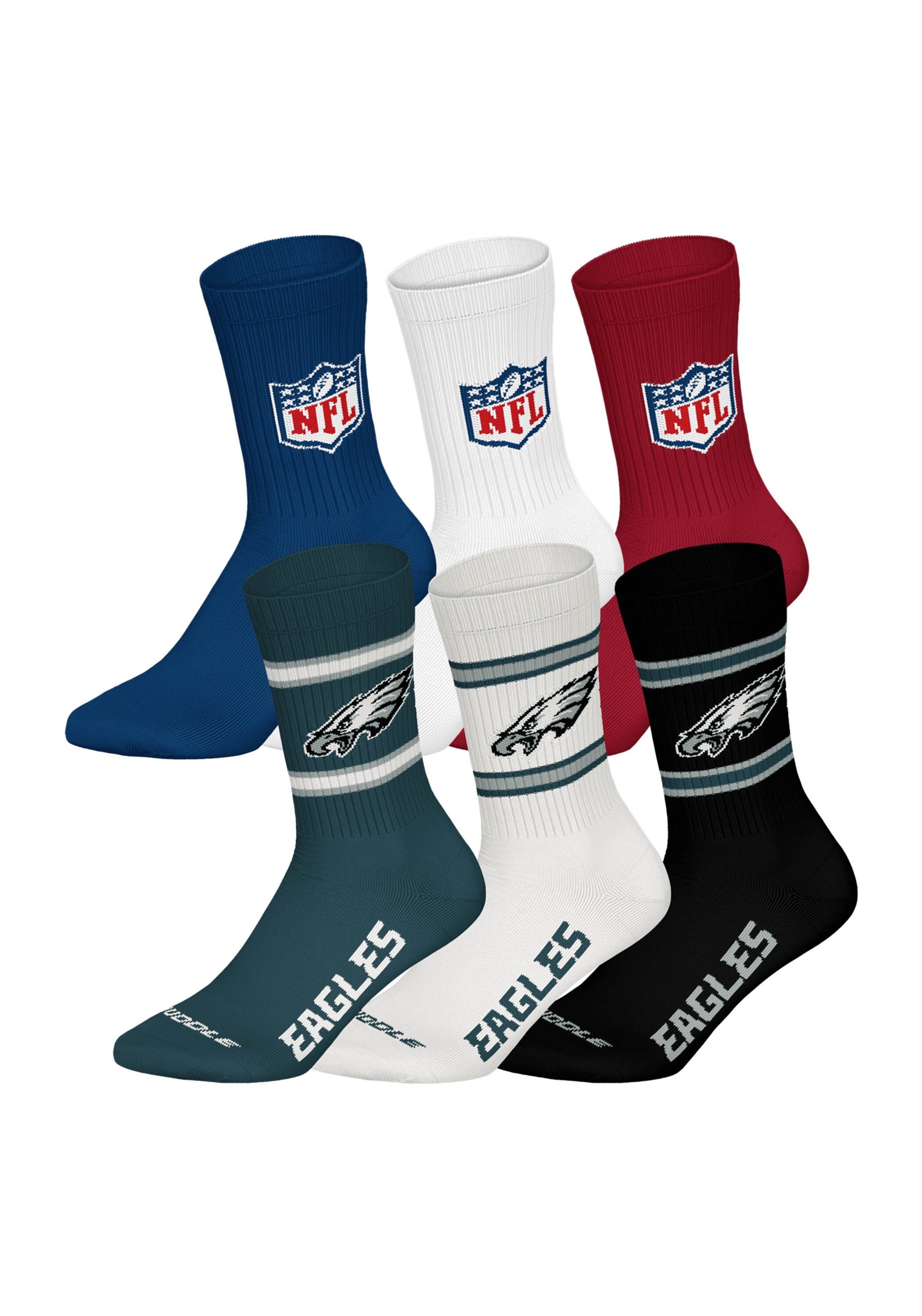 NFL Kurzsocken "Socken NFL 6Pack Crew Socks 6er Pack"