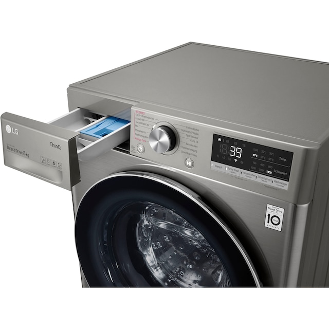 LG Waschmaschine, V708P2PA, 8 kg, 1400 U/min, TurboWash® - Waschen in nur  39 Minuten online kaufen | BAUR
