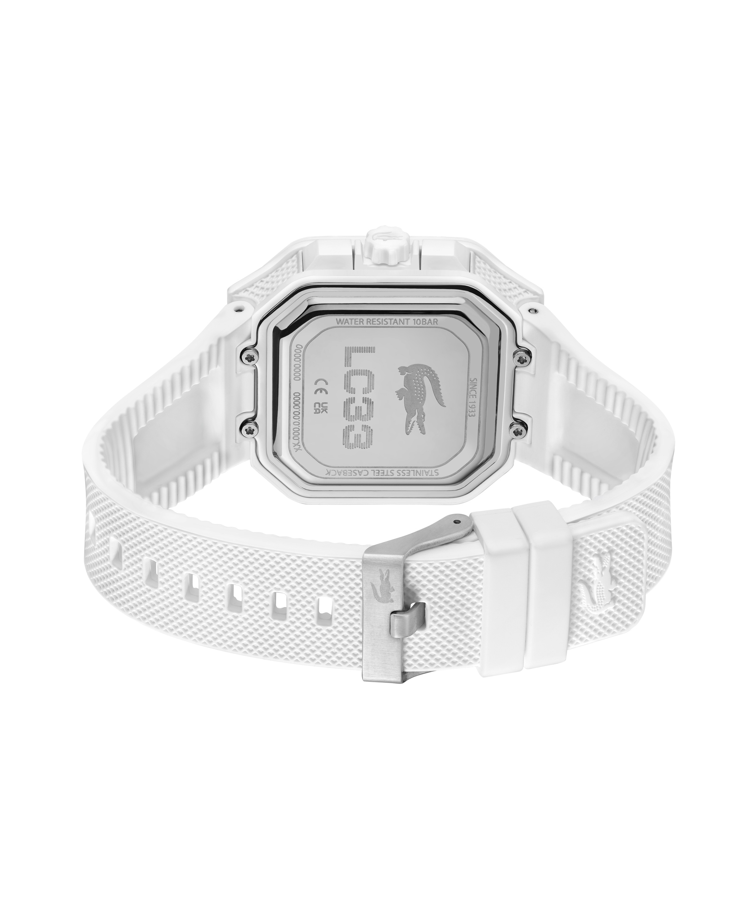 Lacoste Digitaluhr »LC33 SQUARE« Quarzuhr, Armbanduhr, Herrenuhr, Silikonarmband, digital, analog
