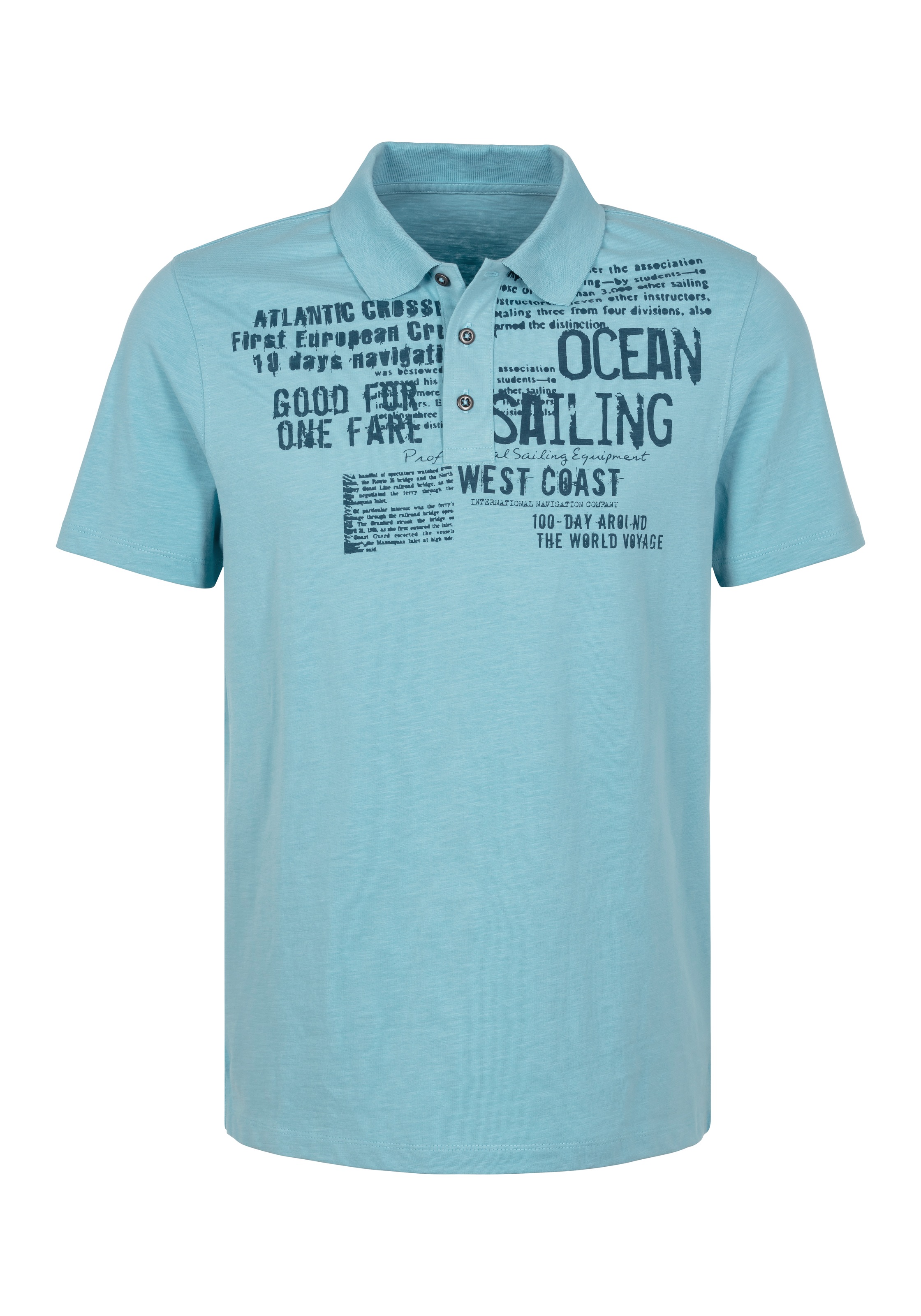 John Devin Poloshirt "mit Print", Regular-Fit, aus Slub-Qualität, mit Print günstig online kaufen