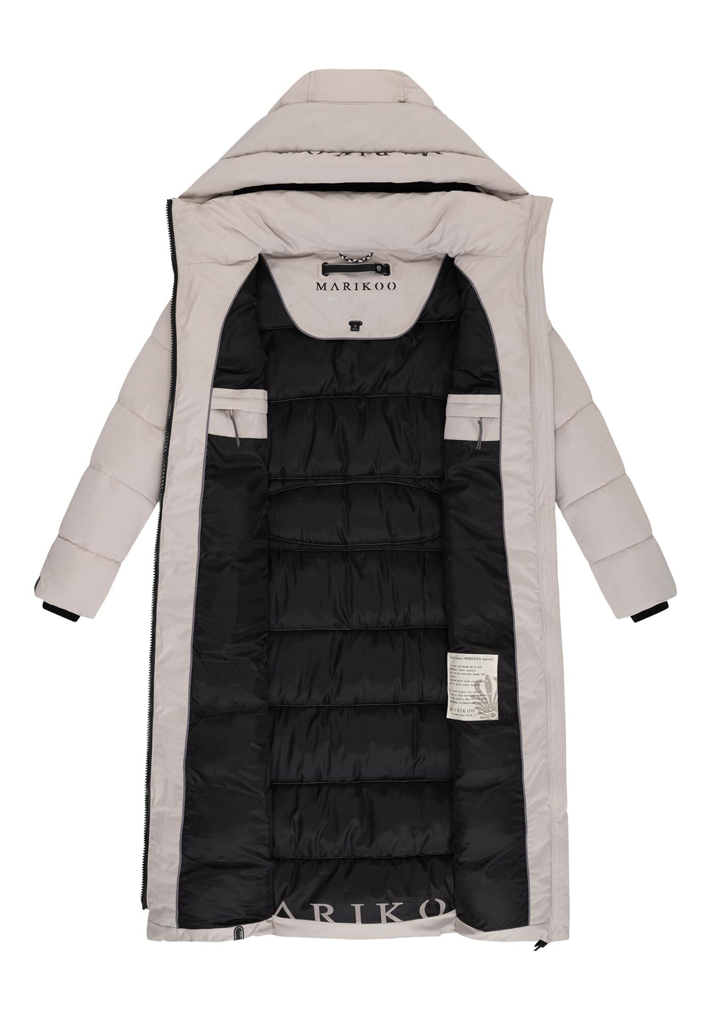 Marikoo Winterjacke »Nadeshikoo XIV« extra langer Winter Mantel gesteppt
