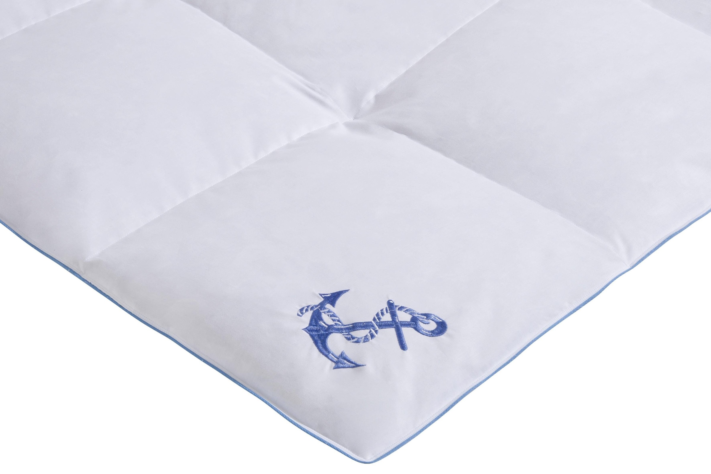 Thumbnail - RIBECO Federbettdecke "Anker" warm Füllung Federn & Daunen Bezug Baumwolle 1 Stk. tlg.