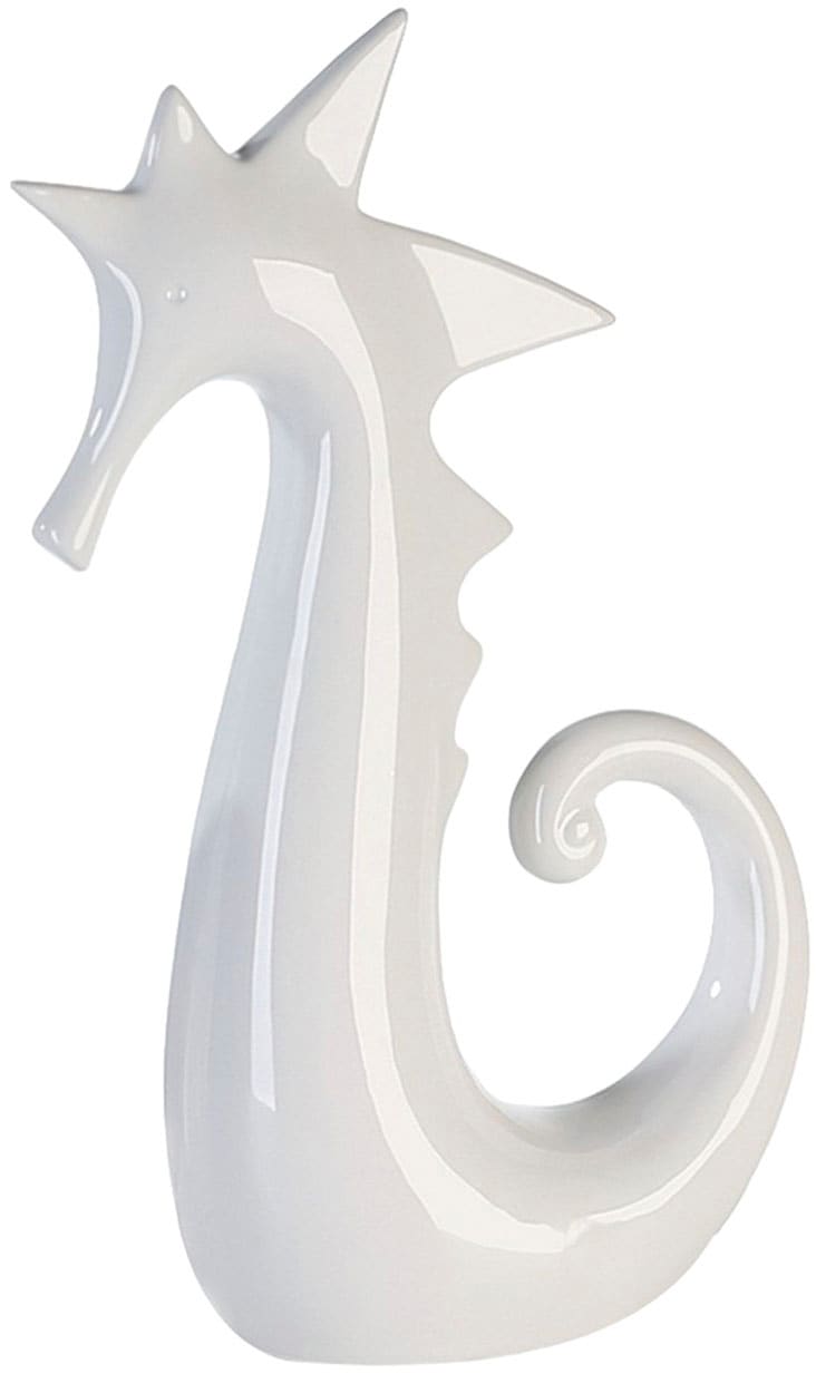 GILDE Tierfigur »Seepferdchen, weiß glänzend«