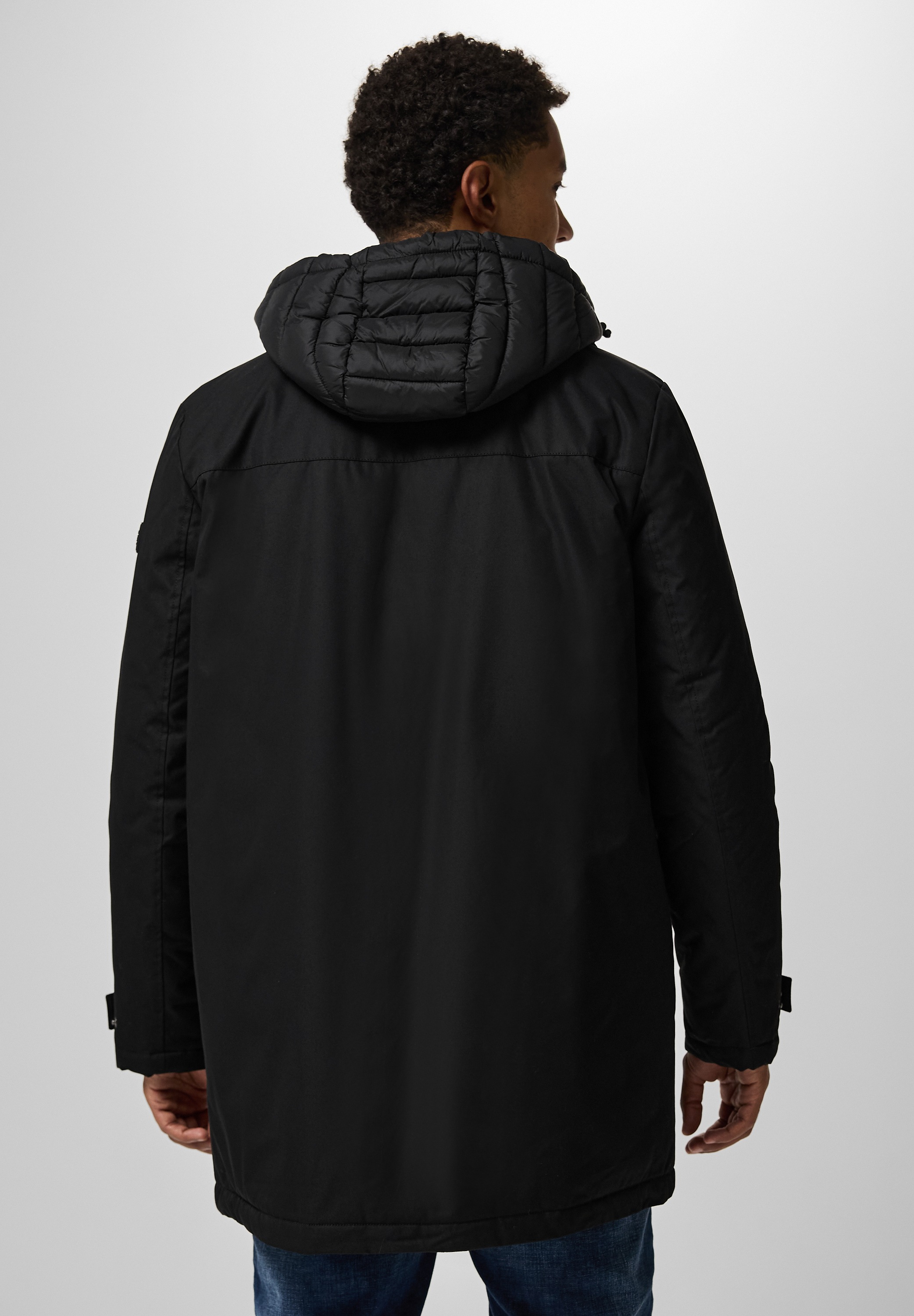 STREET ONE MEN Outdoorjacke, mit Kapuze, aus softem Materialmix