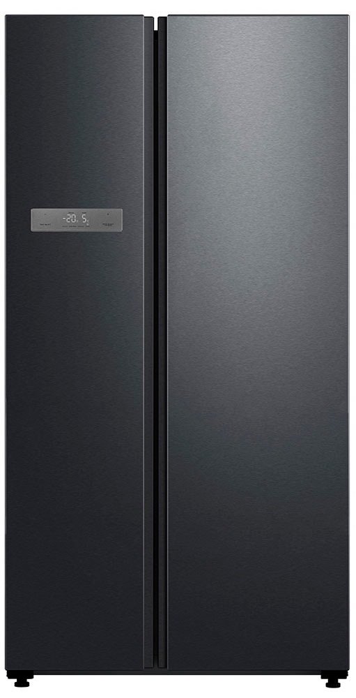 HANSEATIC Side-by-Side, B:91cm H:179,3cm T:69,8cm, silber, Kühlschränke