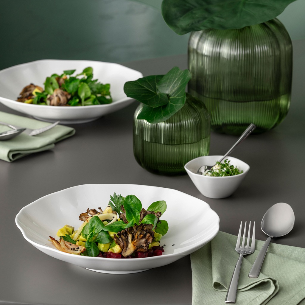 Villeroy & Boch Suppenteller »Suppenteller Pura ø 25,4 cm 6er Set weiß« Spülmaschinenfest, Mikrowellensicher