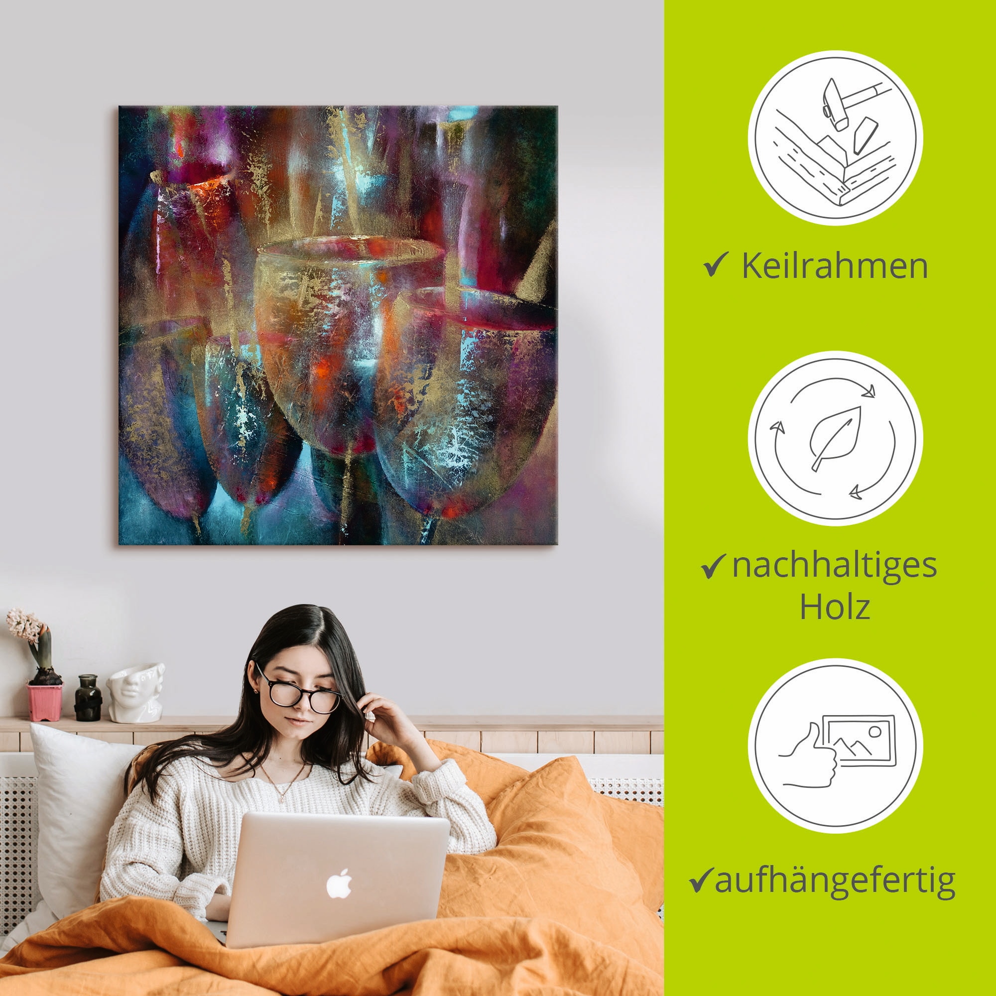 Artland Wandbild »Reflektion«, Arrangements, (1 St.), als Alubild, Outdoorbild, Leinwandbild in verschied. Größen