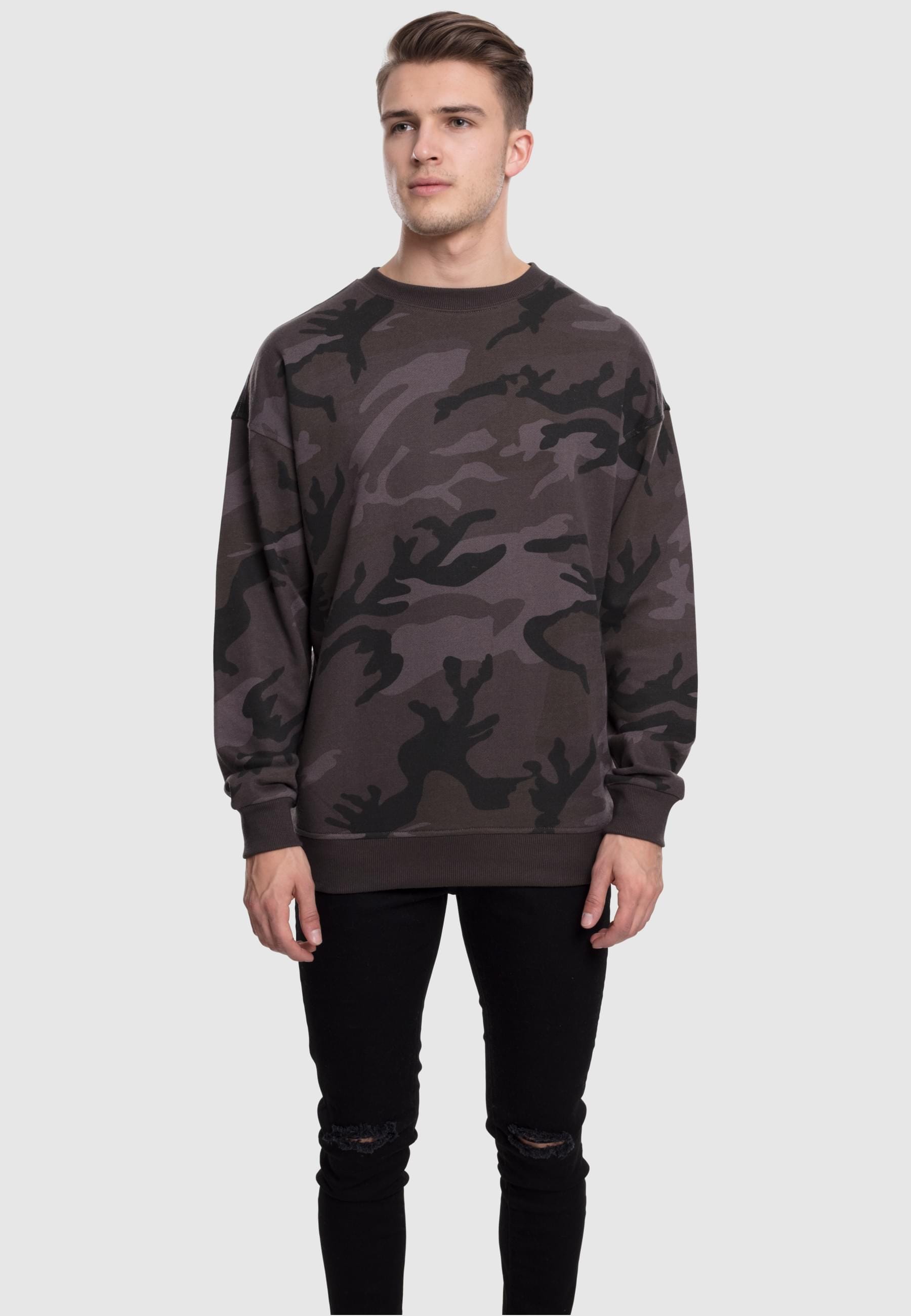URBAN CLASSICS Rundhalspullover »Urban Classics Herren Camo Crewneck«, (1 tlg.)