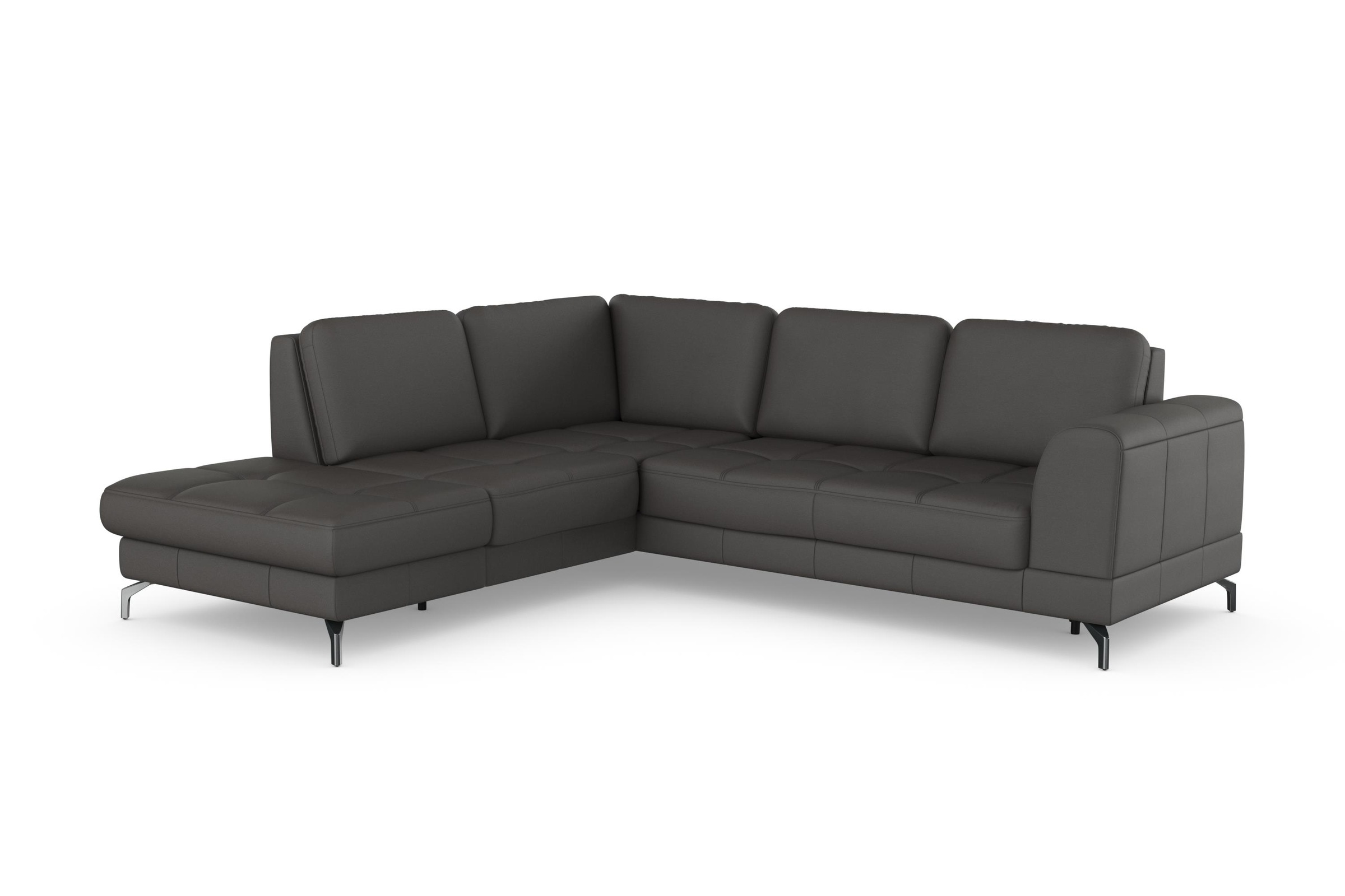 sit&more Ecksofa »Bendigo L-Form«, inklusive Sitztiefenverstellung, Bodenfreiheit 12 cm, in 2 Fußfarben