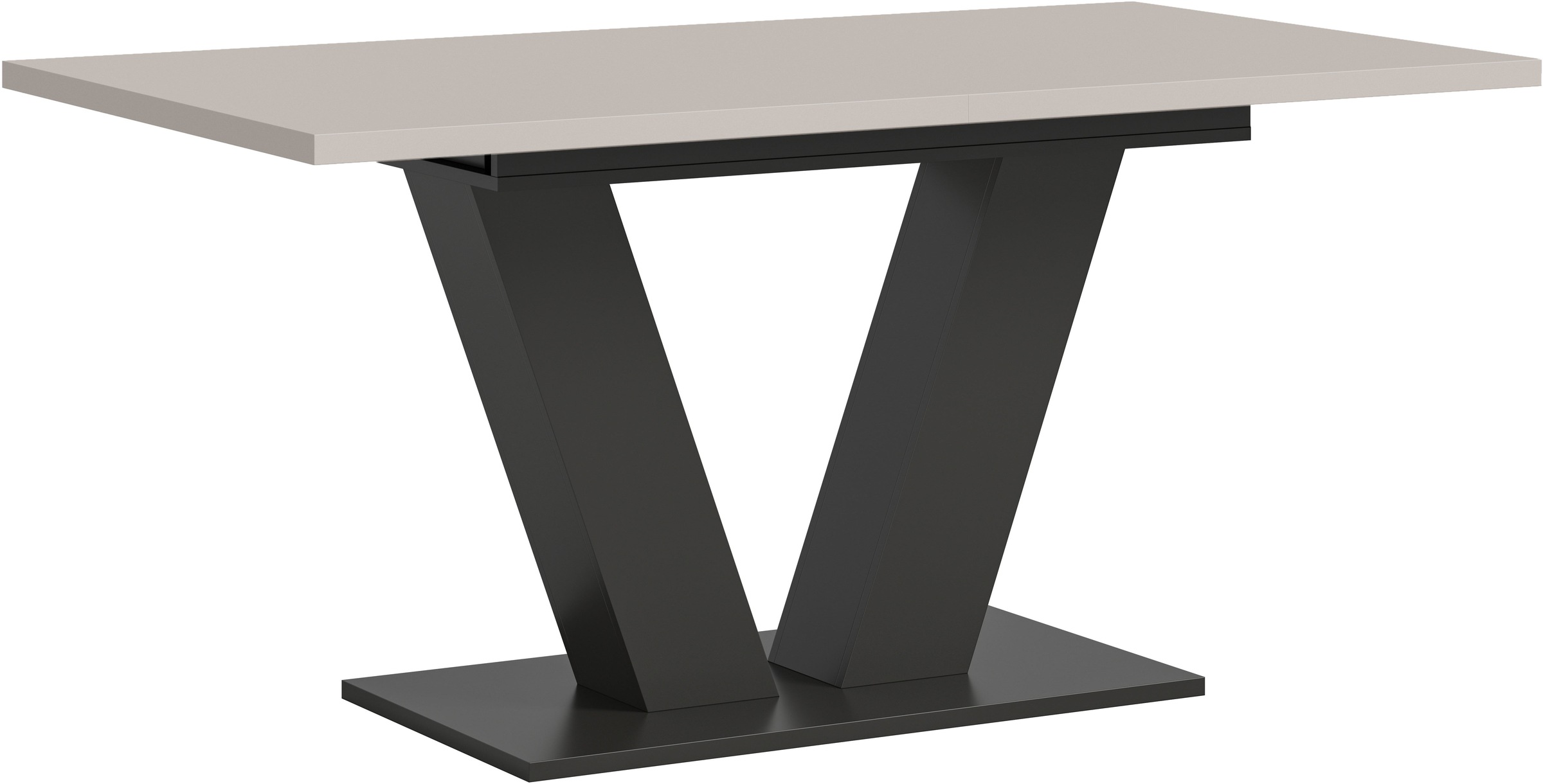 Home affaire Esstisch "Motus, ausziehbar 150 -190 cm, inklusive 40 cm Einlegeplatte" Set, 1 Stk. tlg. V-Gestell mit Bodenplatte, Tisch, Küchentisch, Esszimmer, Küche