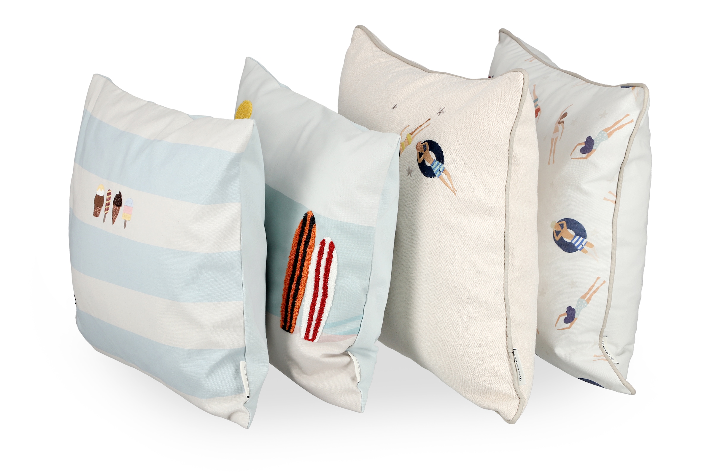 TOM TAILOR HOME Kissenbezug »Swimmer« maritimes Dessin