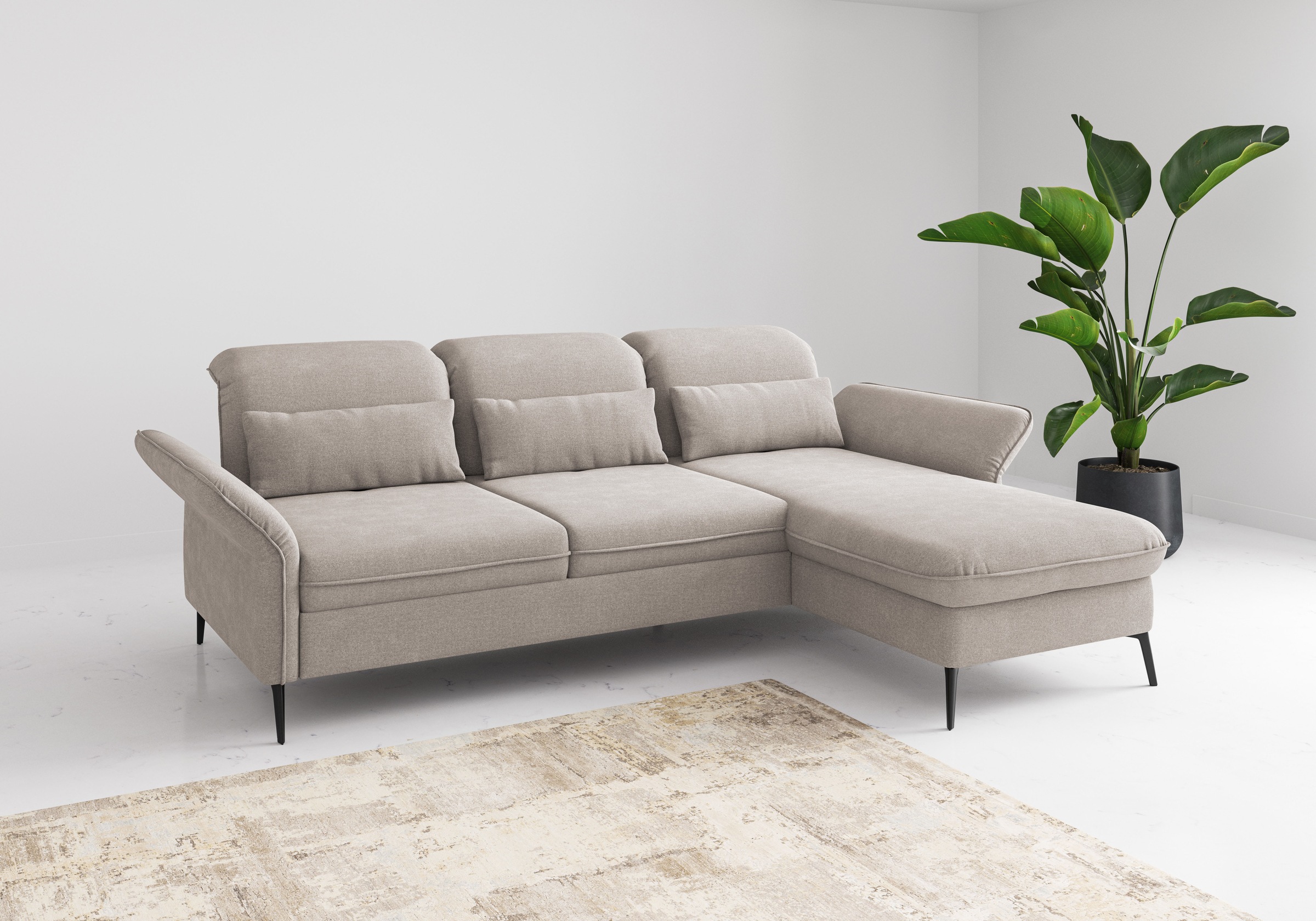 sit&more Ecksofa "Emely, inkl. Sitztiefenverstellung" wahlweise mit Bettfun günstig online kaufen