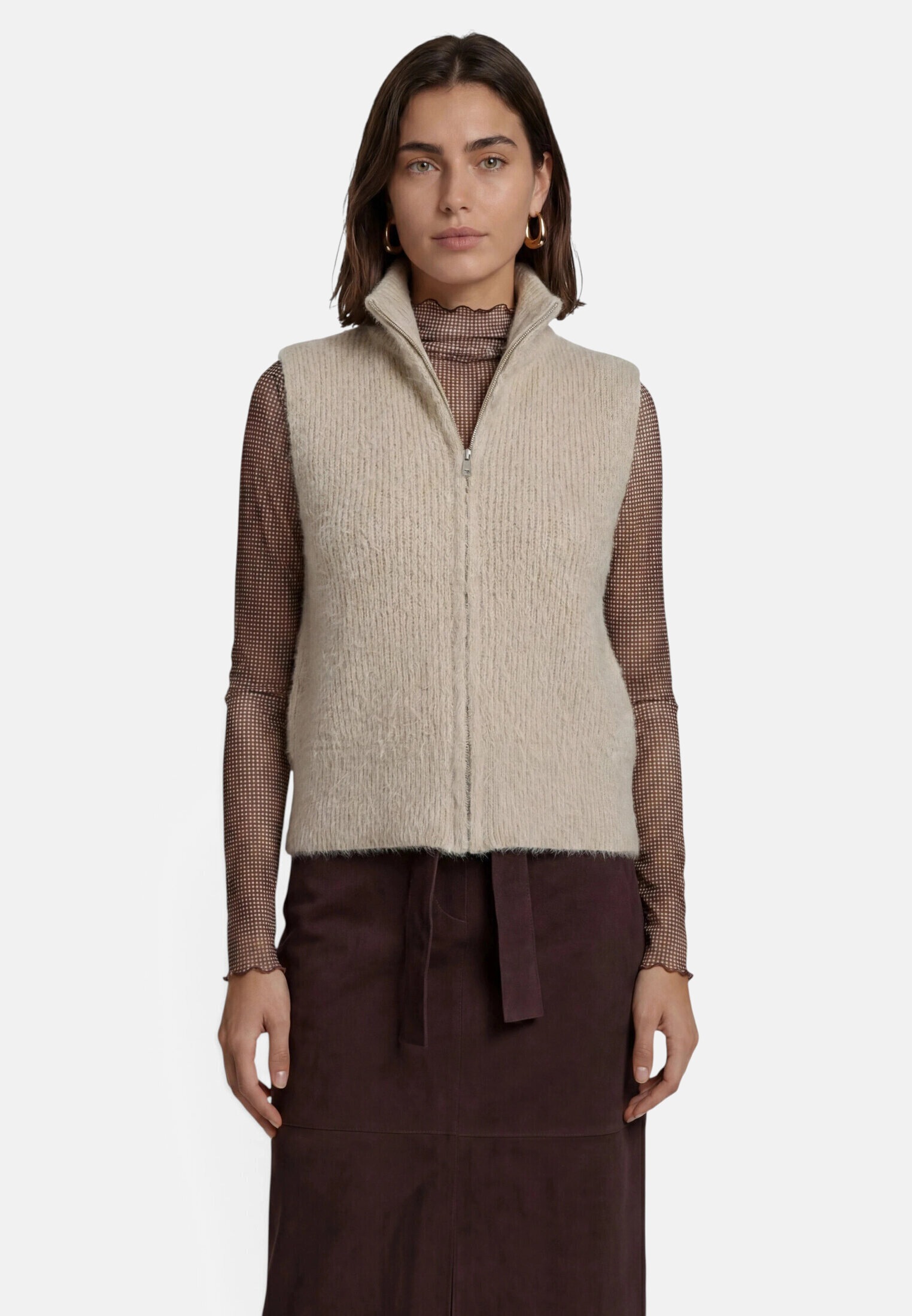 Zero Strickjacke »Damen mit Reißverschluss« 1 Stk. Plain/ohne Details