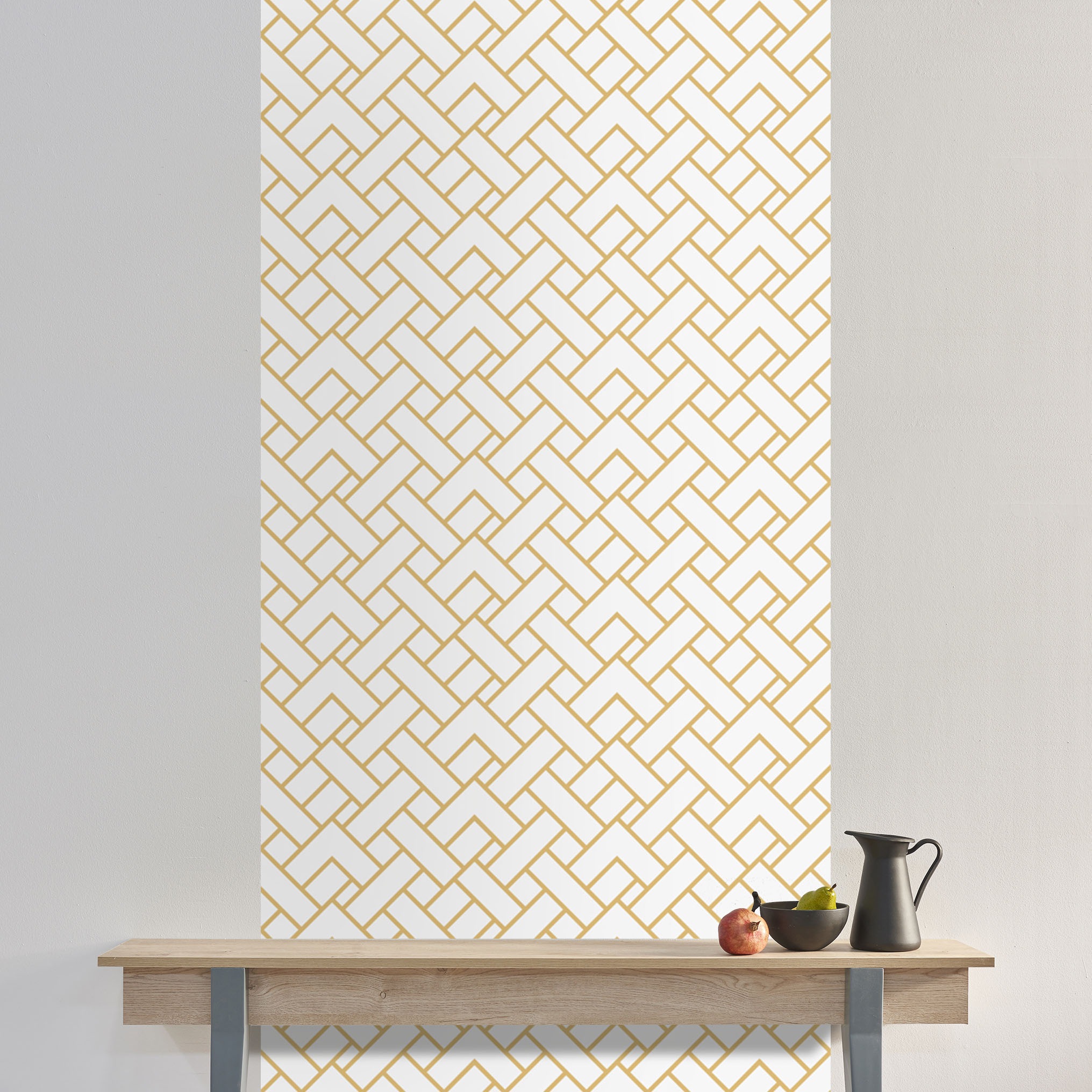 queence Vinyltapete »Domino«, gemustert-Farbverlauf-bedruckt-abstrakt, 90x250cm, selbstklebend, kinderleichte Anbringung, Sticker
