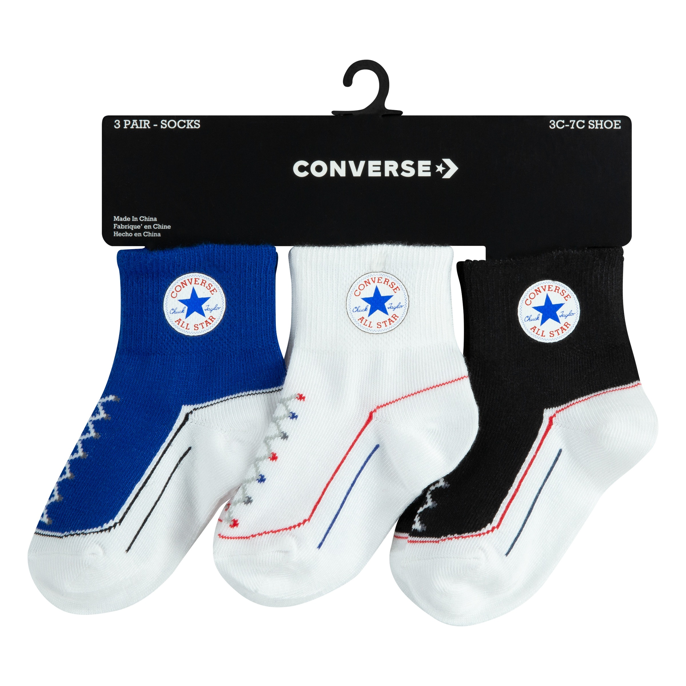 Converse Socken »CHN INFANT STRIATED QTR 3PK« für Babys geeignet, Mehrpack mit 3 Paar Socken