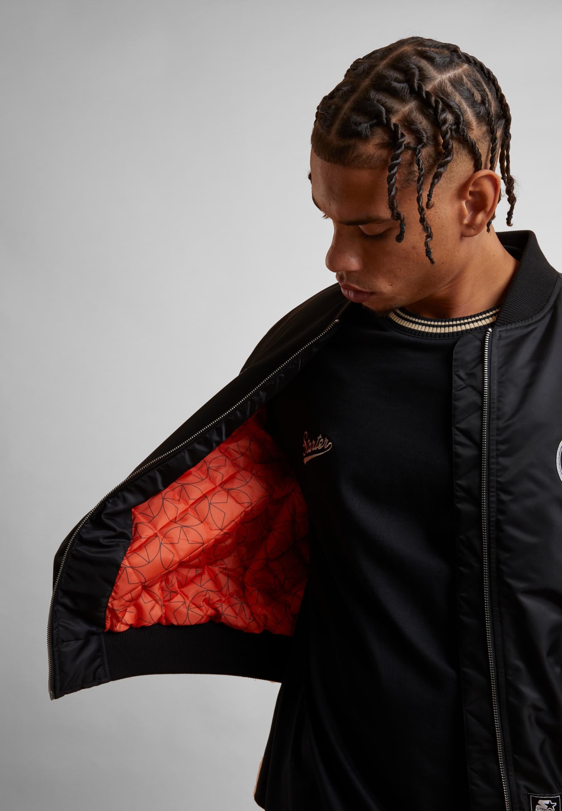 Starter Black Label Bomberjacke »Starter Black Label Starter Patch Bomberjacket« 1 Stk. tlg. ohne Kapuze