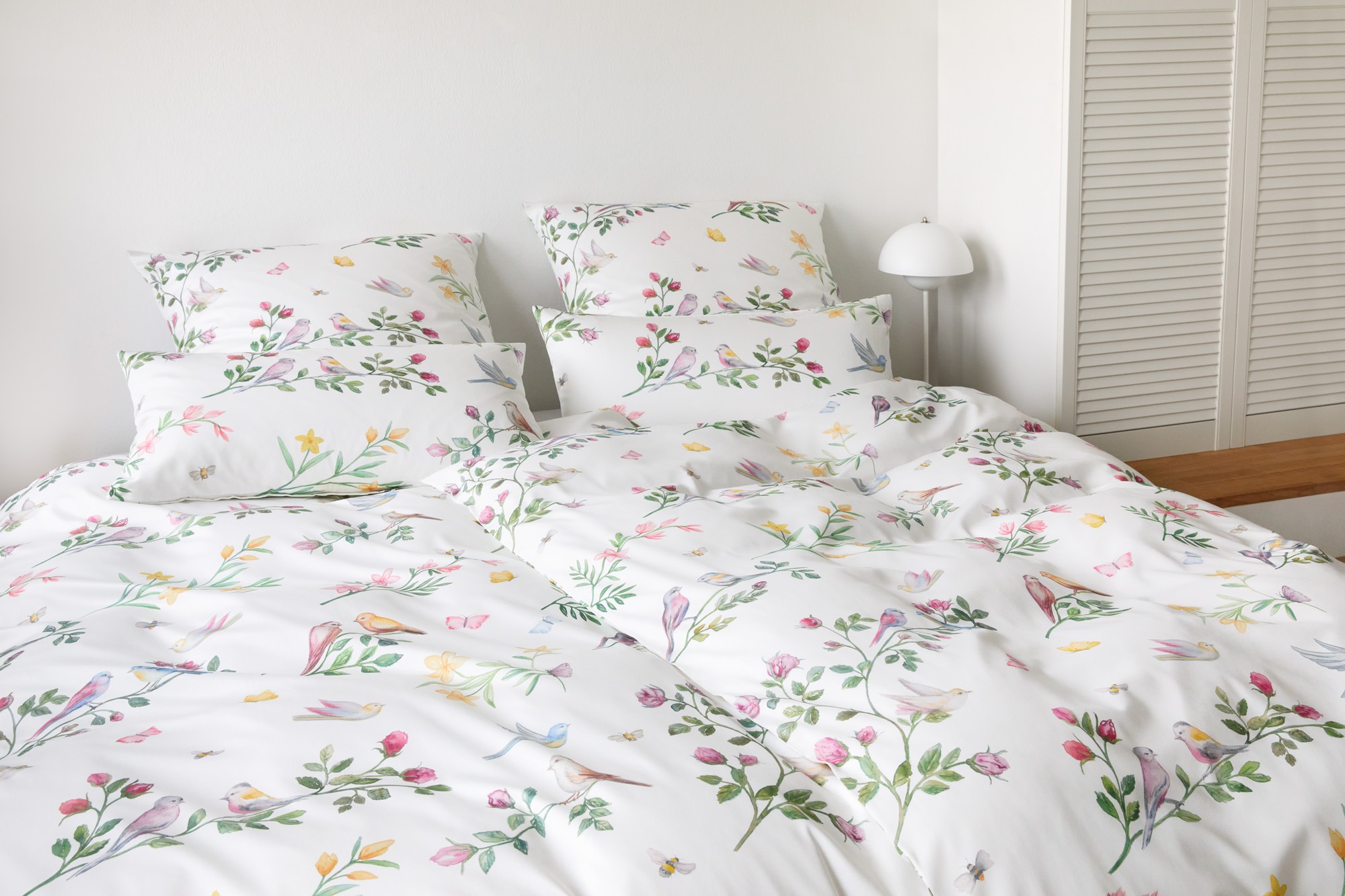 Elegante Bettwäsche "Songbird" 2 Stk. tlg. angenehmes Hautgefühl günstig online kaufen