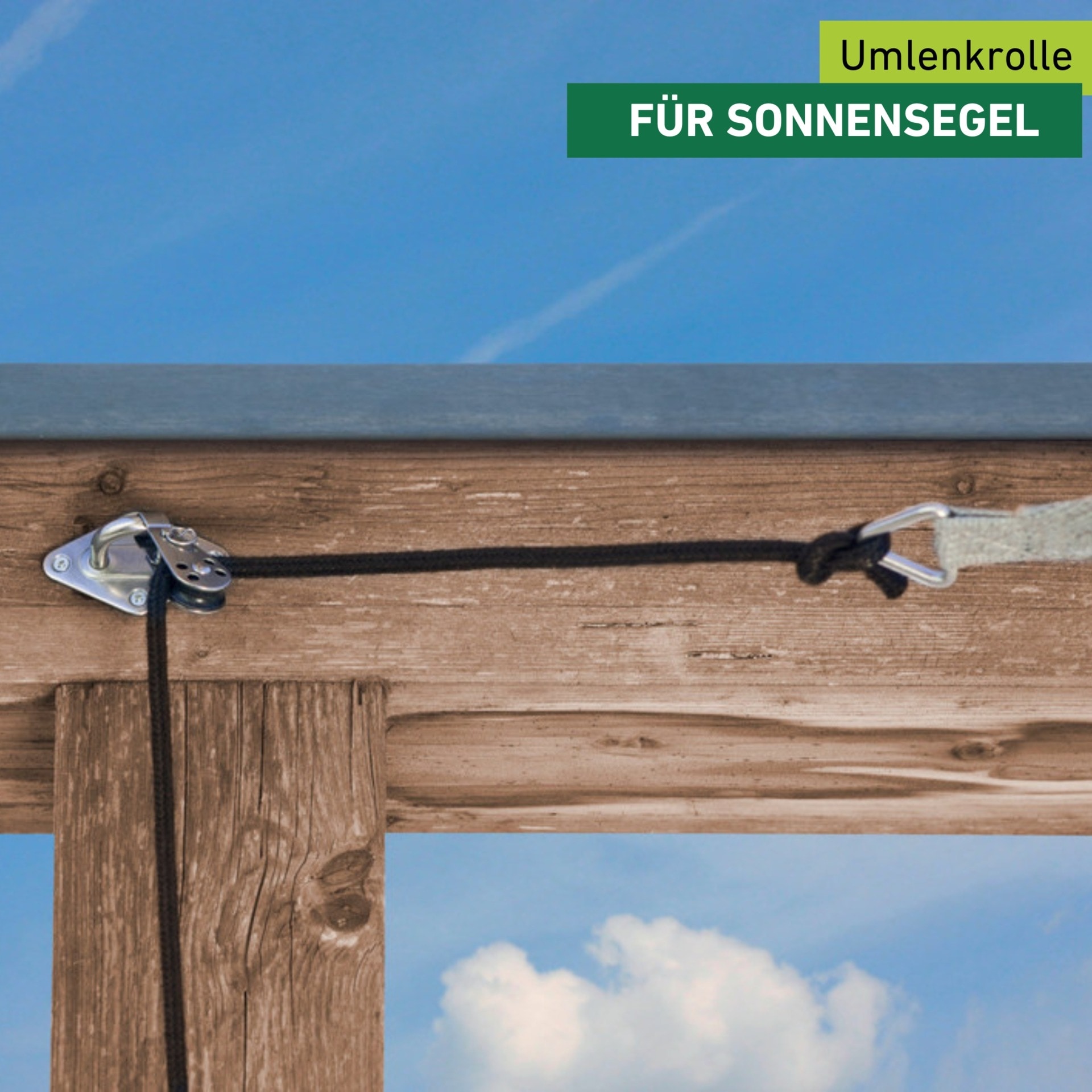 Windhager Seilspanngarnitur Seilzug-Set für Sonnensegel