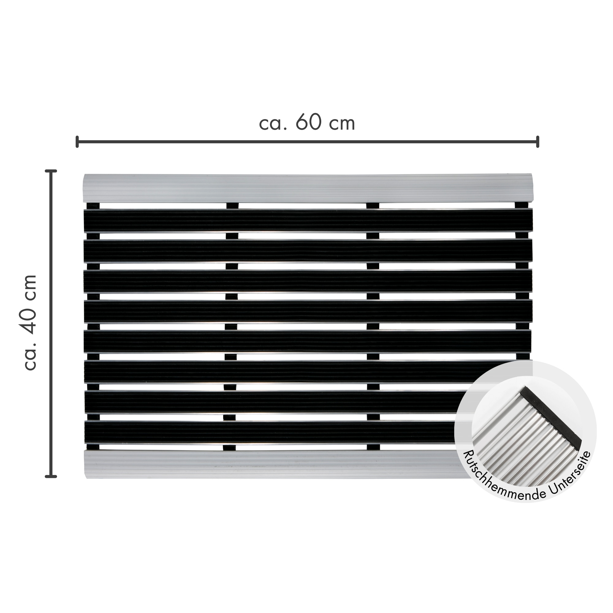 Andiamo Fußmatte »Alu-Türmatte Exclusive« rechteckig 10 mm Höhe Schmutzfangmatte, In- und Outdoor geeignet