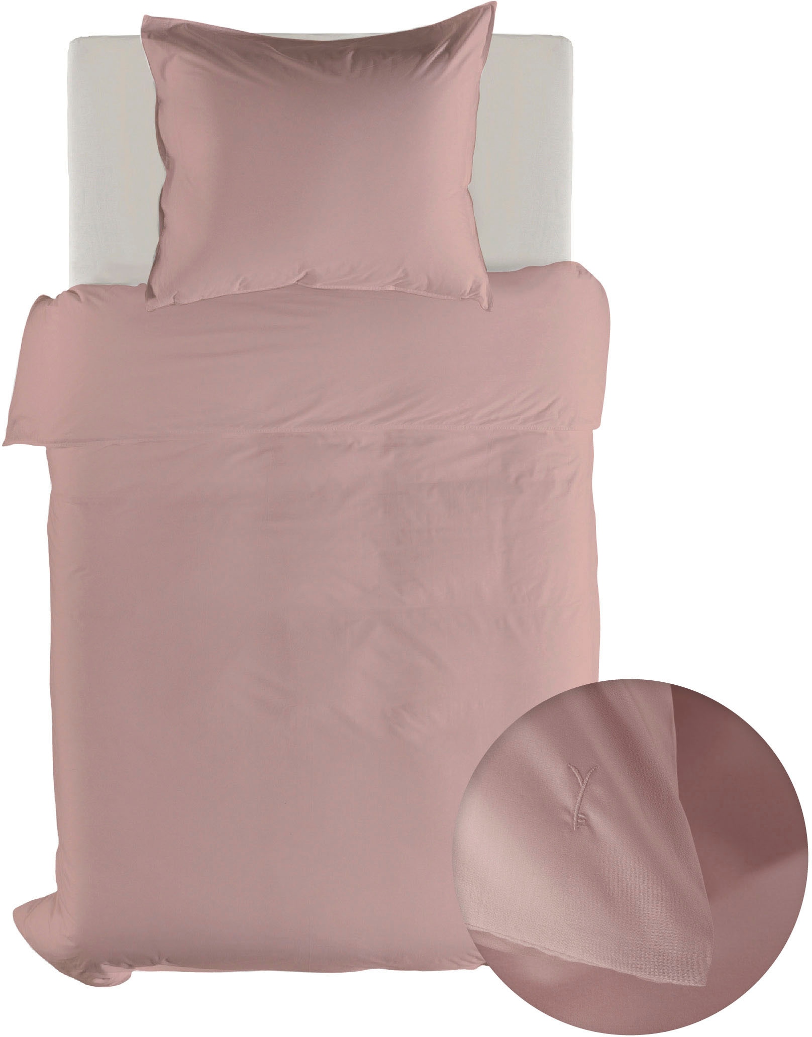 YELLOW Bettwäsche "Suite-Mumbai" 2 Stk. tlg. Uni Design, 100% Baumwolle ab günstig online kaufen