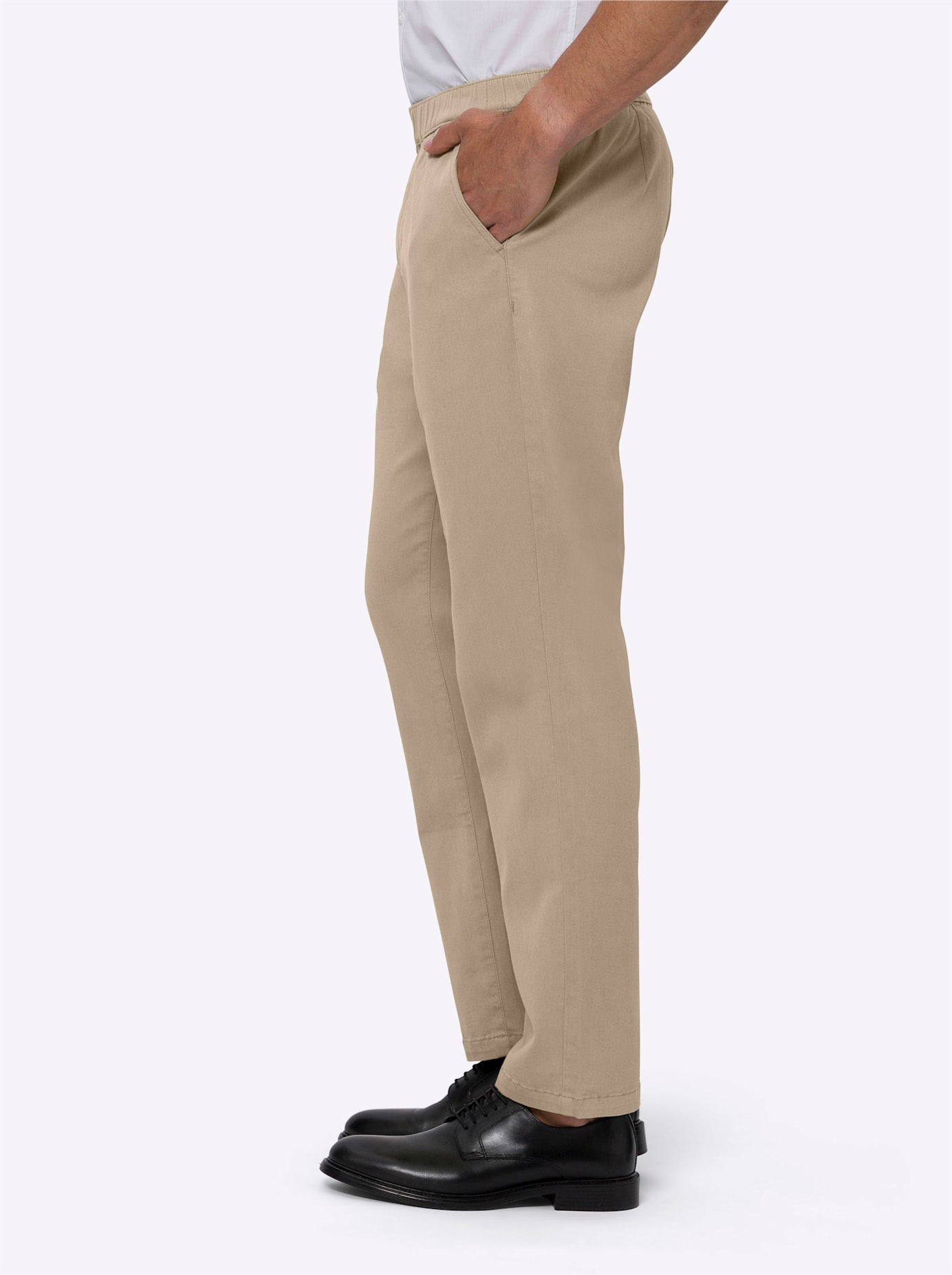 Schlupfjeans CLASSIC, Herren, Gr. 50, Normalgrößen, beige, 98% Baumwolle, 2% Elasthan, unifarben, lang, Jeans Schlupfjeans 2