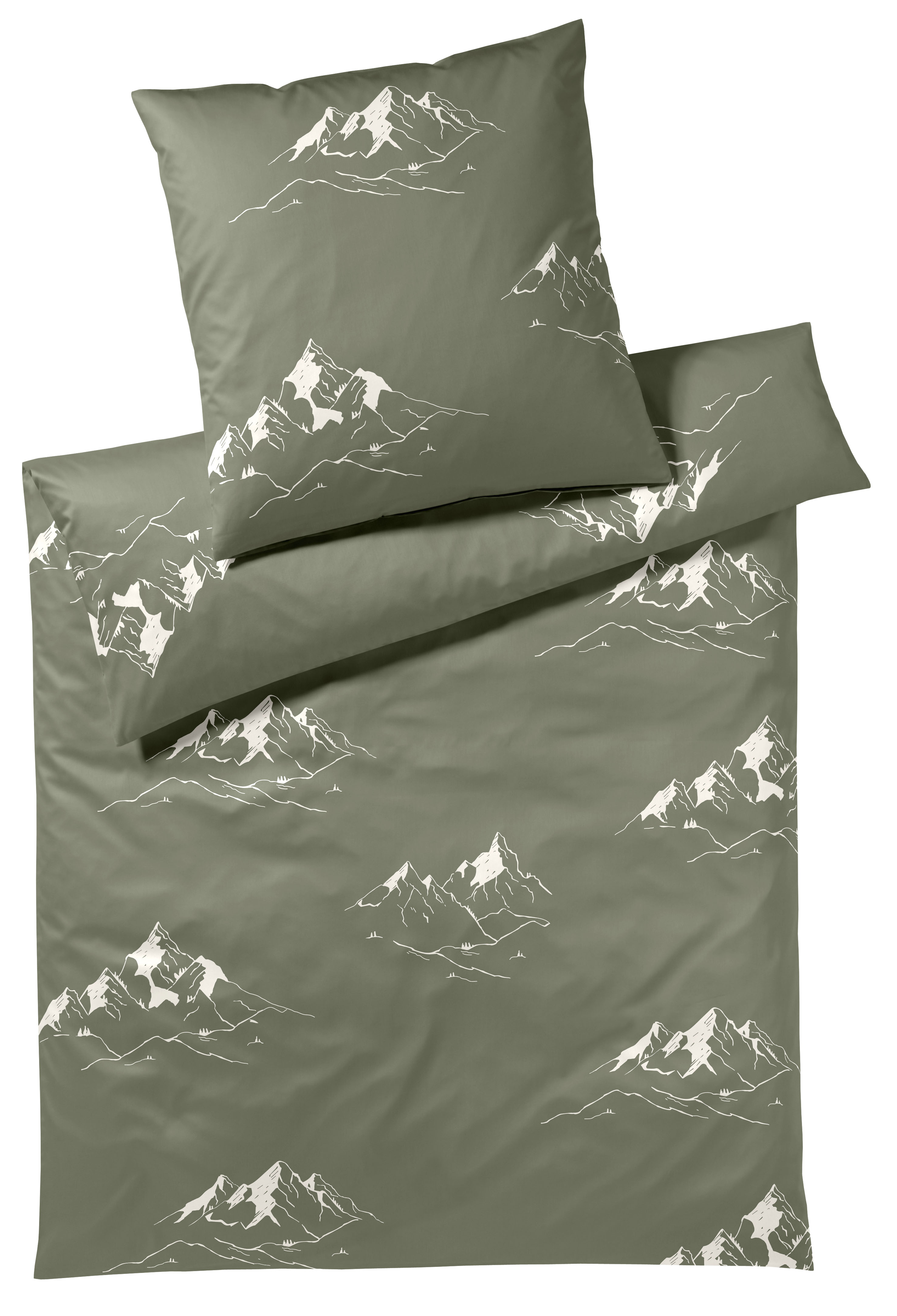 Elegante Bettwäsche "Mountain Top" 2 Stk. angenehmes Hautgefühl