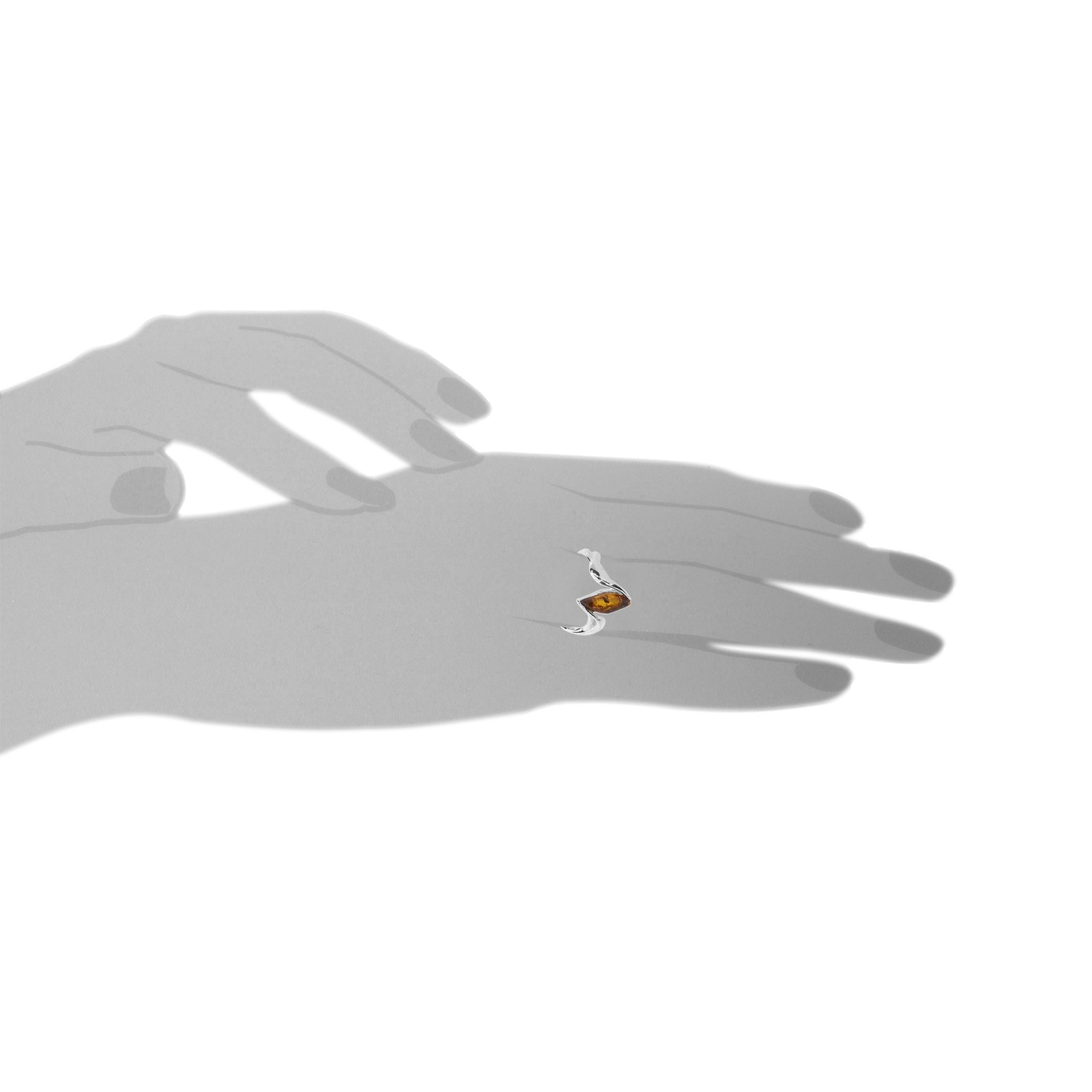 OSTSEE-SCHMUCK Fingerring »- Annelie - Silber 925/000 - Bernstein«