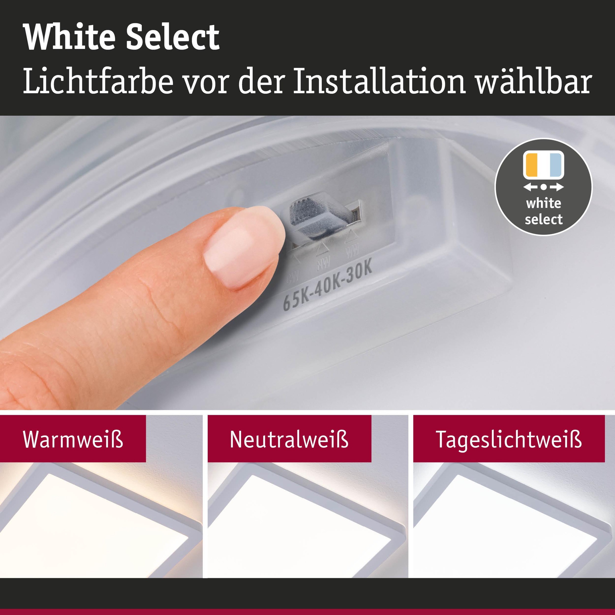 Paulmann LED Panel »Atria Shine IP44 eckig 190x190mm 8W 1160lm 3000 - 6500K« LED-Modul 1 Stk. Tageslichtweiß Farbwechsler
