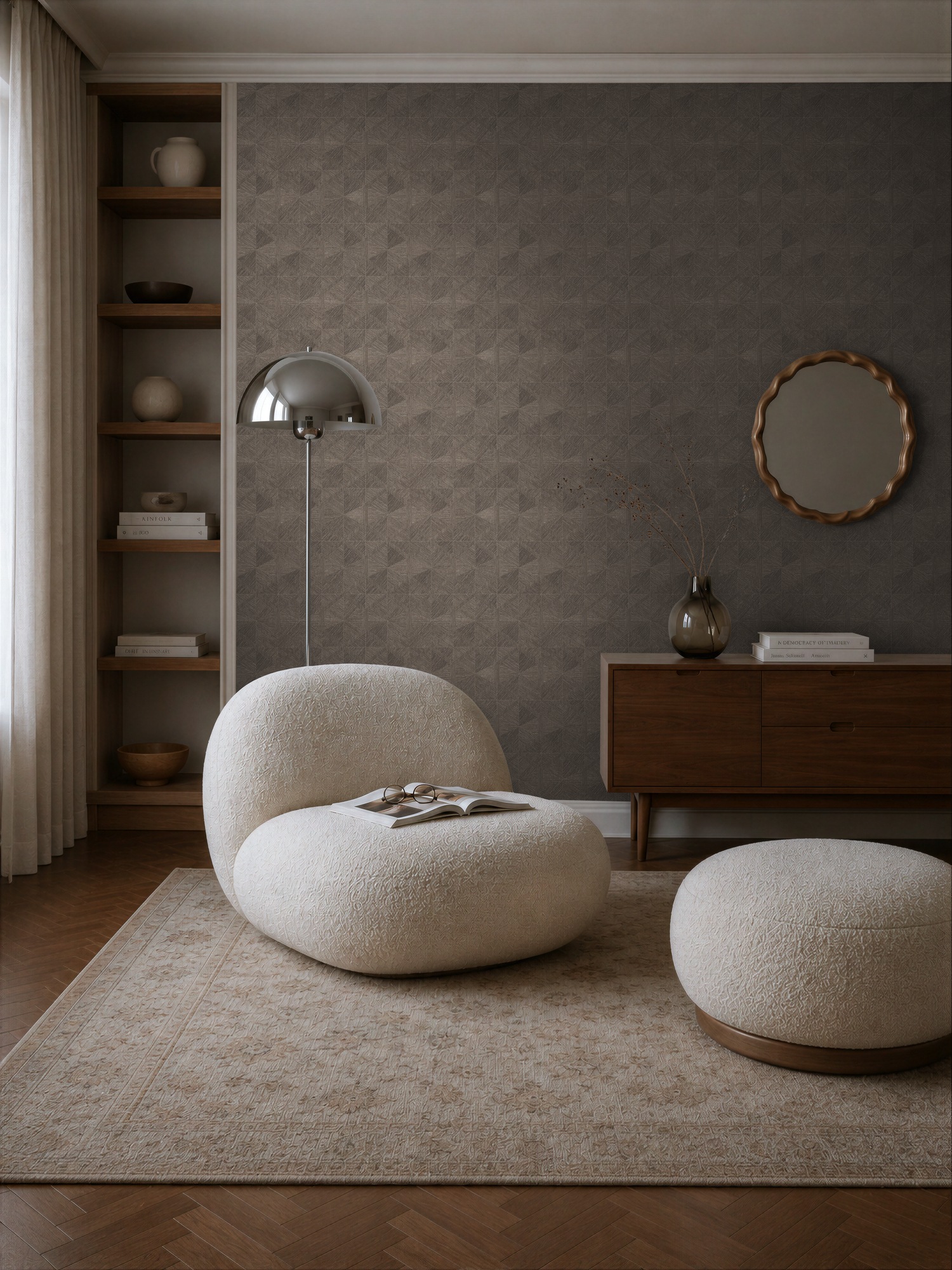 living walls Vliestapete »Cosiness Geometrie – Vorgeleimte 3D Vliestapete« 3D-Optik | geometrisch | leicht glänzend strukturiert Grafisches Geometriemuster mit strukturierter 3D-Wirkung