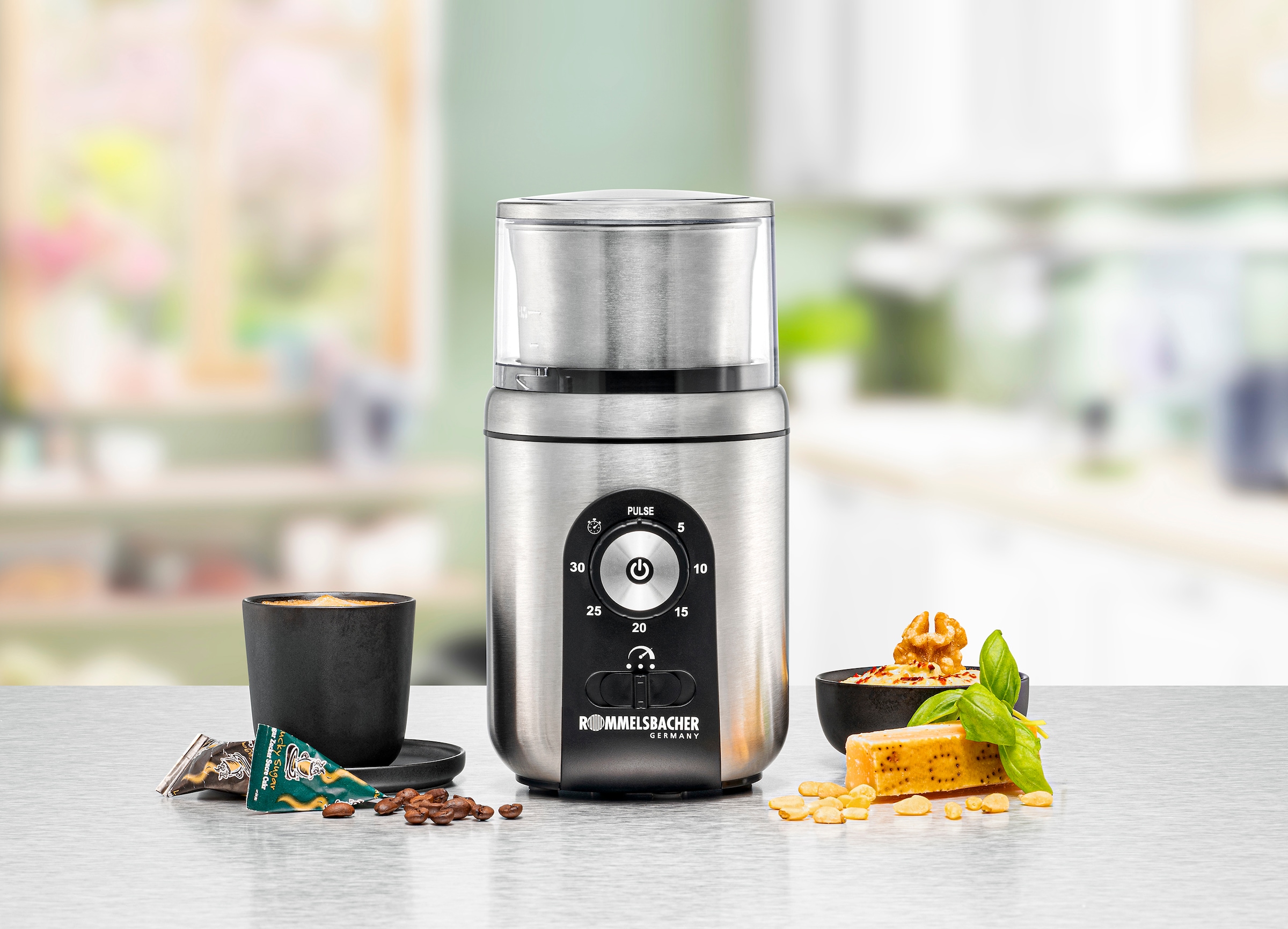 Rommelsbacher Kaffeemühle »EGK 250«, 200 W, Schlagmesser, 70 g Bohnenbehälter, Kaffee & Gewürz Mühle