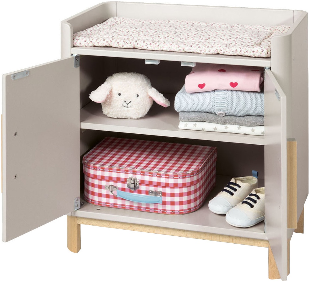 Pinolino® Puppenwickeltisch »Malea« inklusive Wickelauflage »rosa Blümchen«