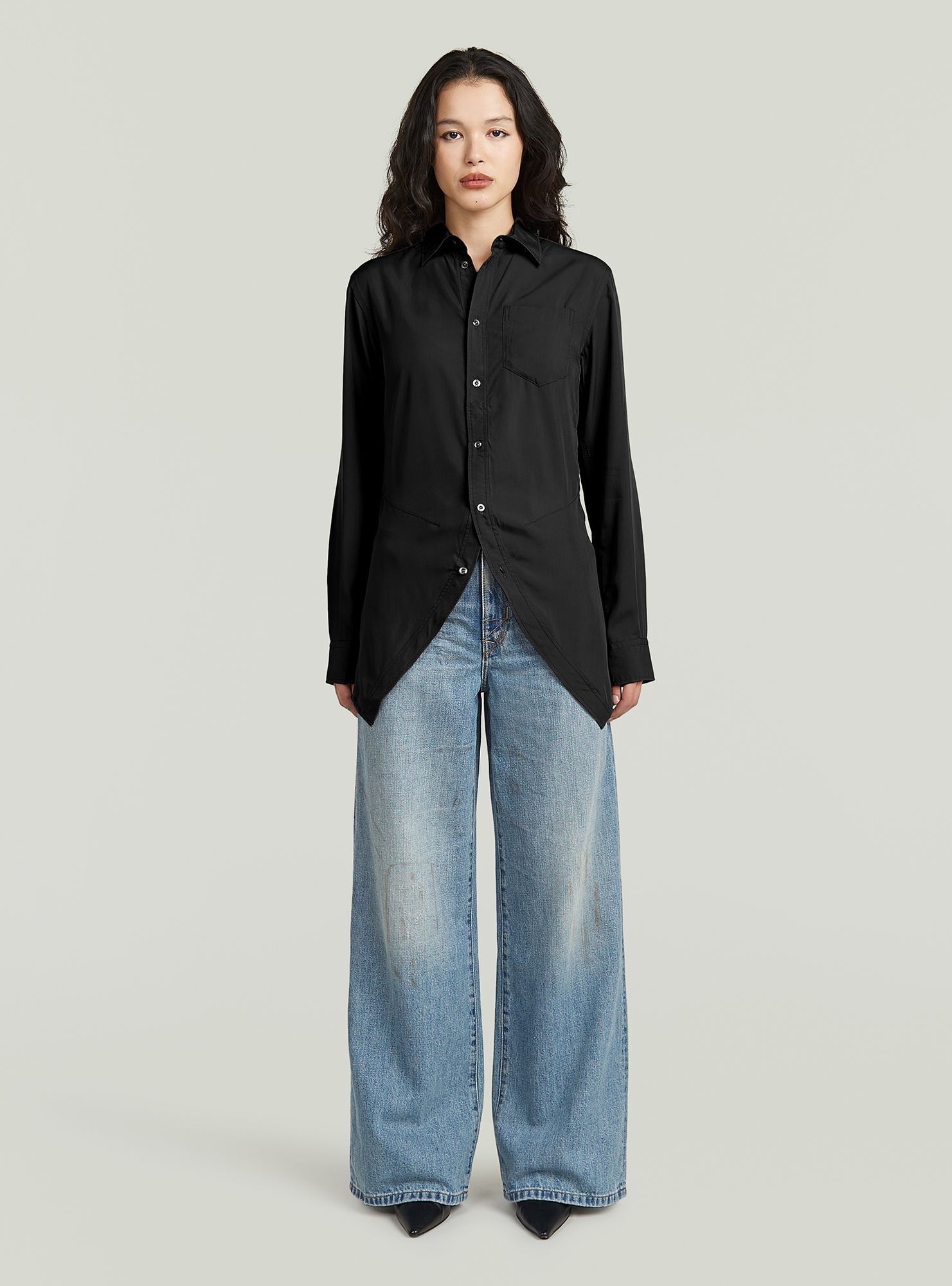 G-STAR Langarmshirt »Slim Kick Long Sleeve Hemd«