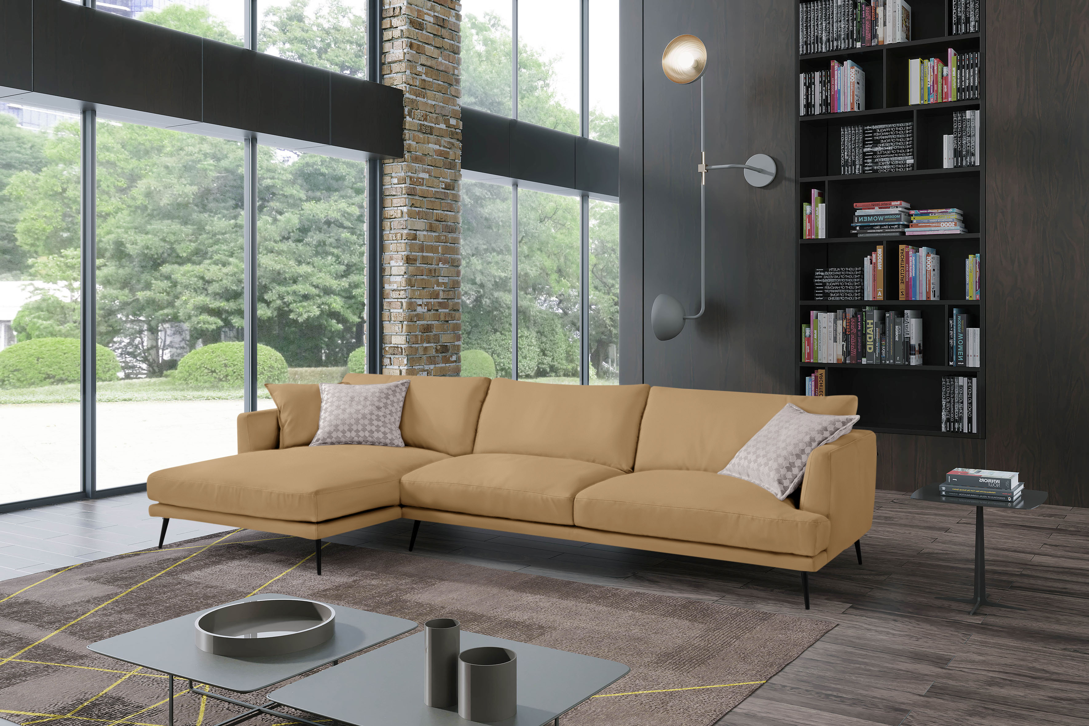 Egoitaliano Ecksofa "Sophia, Designsofa mit extrakomfortablem Sitzkomfort, Breite 274cm" mit Daunenfederung, L-Form
