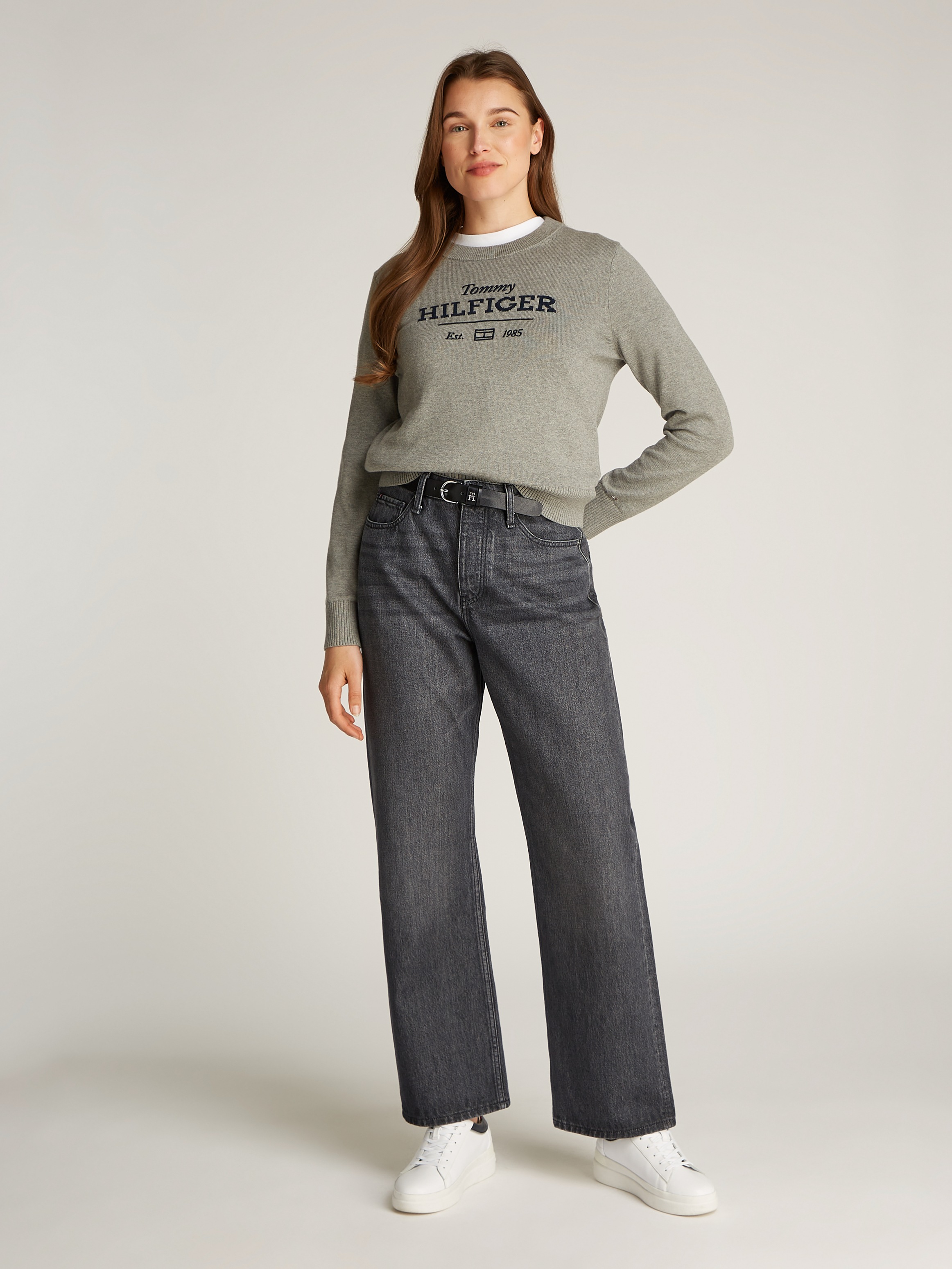 Tommy Hilfiger Straight-Jeans »CLASSIC STRAIGHT RW«, mit Logo-Badge, in Knöchellänge