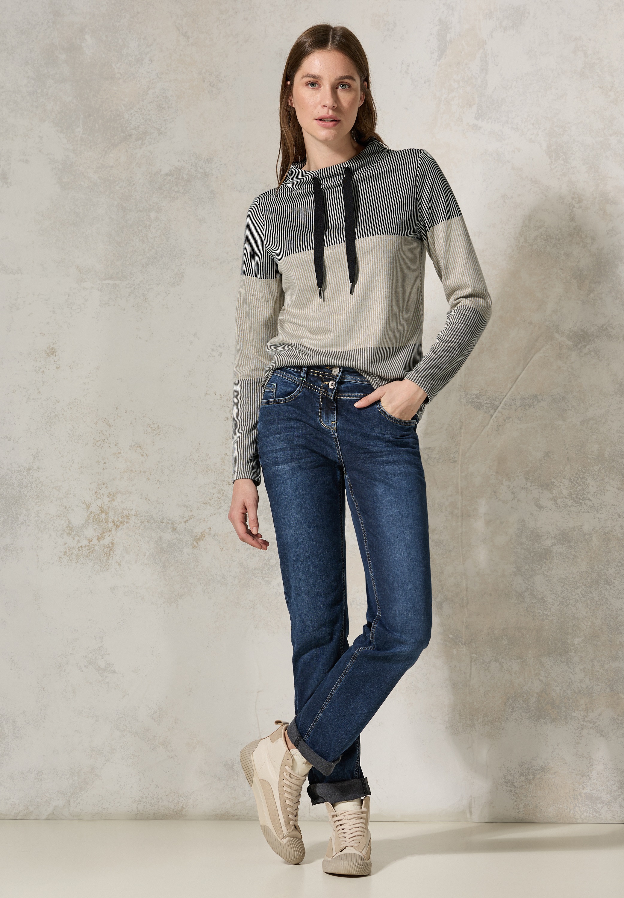 Thumbnail - Cecil Langarmshirt, aus strecthigem Viskosematerial