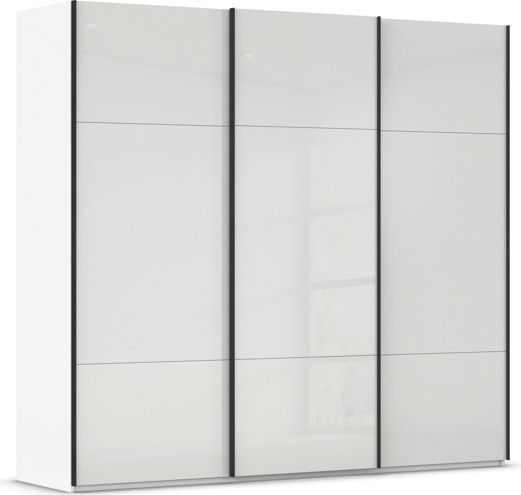 rauch Schwebetürenschrank "Kleiderschrank Schrank Garderobe Schlafzimmerschrank CONTIDO" 3 verschiedene Ausstattungen BASIC/CLASSIC/PREMIUM, aus hochwertigem Material in 6 Breiten 2 Griff-Farben MADE IN GERMANY