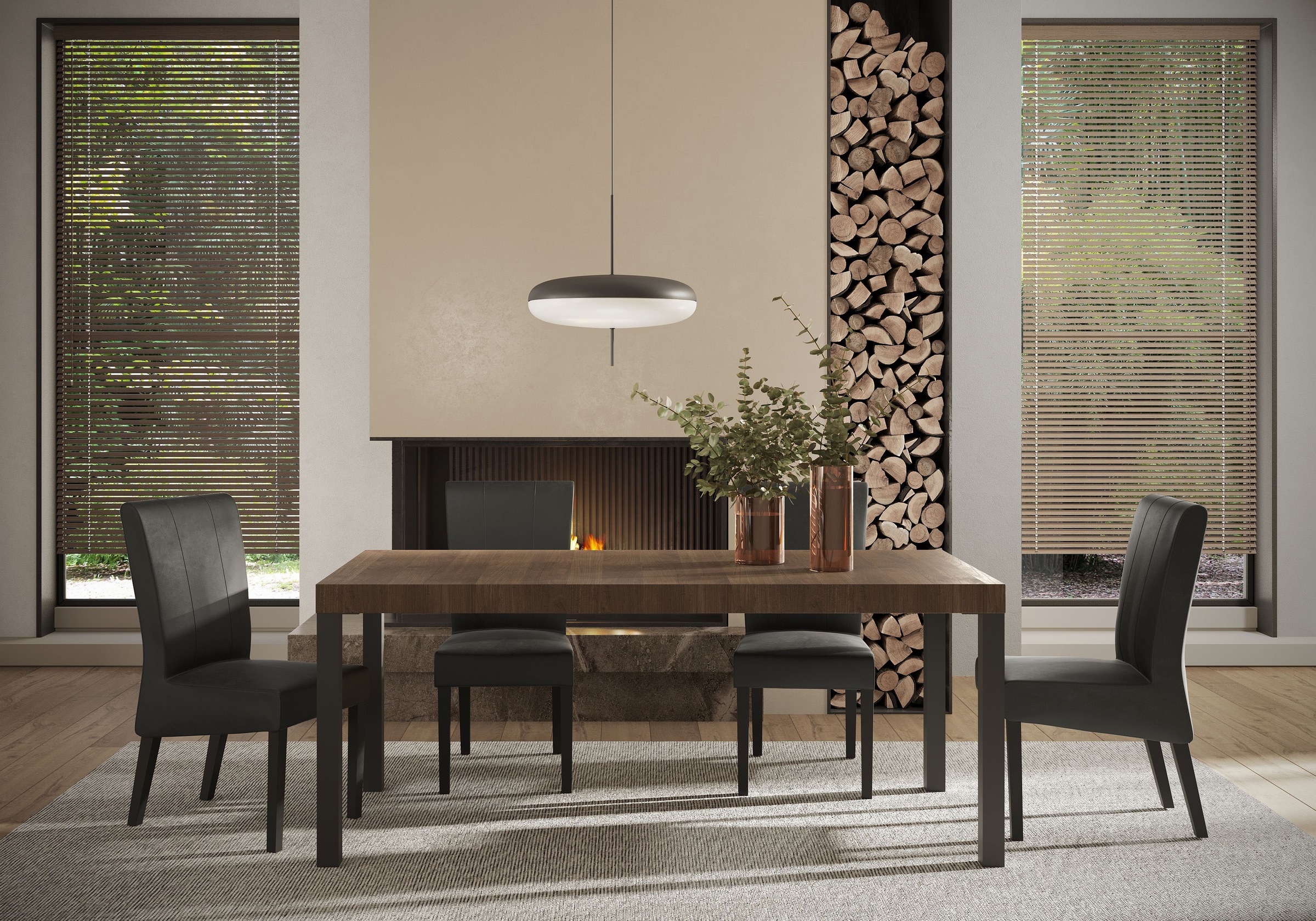 Esstisch HOME AFFAIRE, H:78cm, braun, Tische, "Everest 189 x 88 cm, Küchentisch, Esszimmertisch", moderner rechteckiger Esstisch mit Metallbeinen