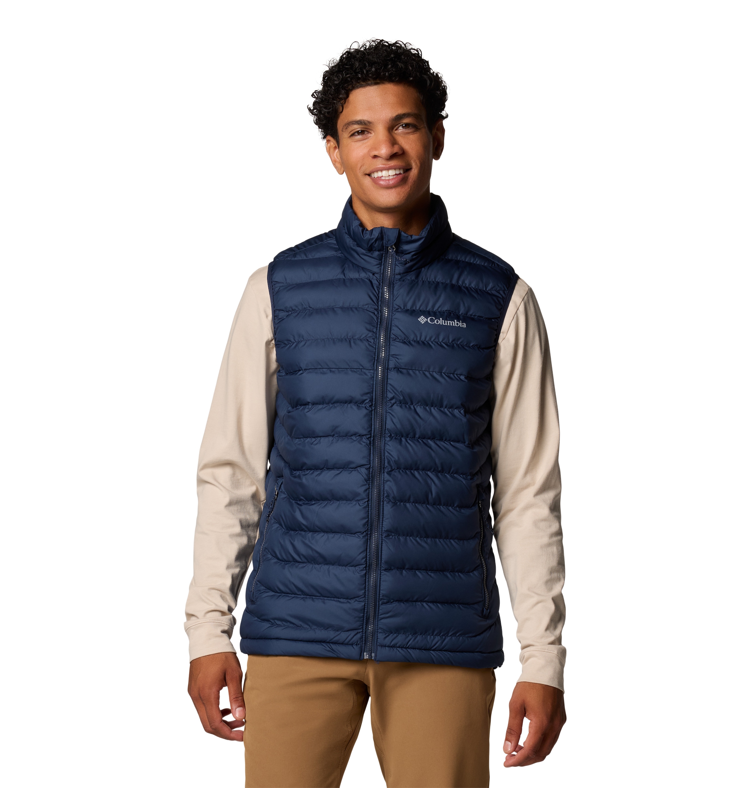 Columbia Steppweste "Powder Lite II Vest" mit Innentasche und Reißverschlusstaschen, wasserabweisend