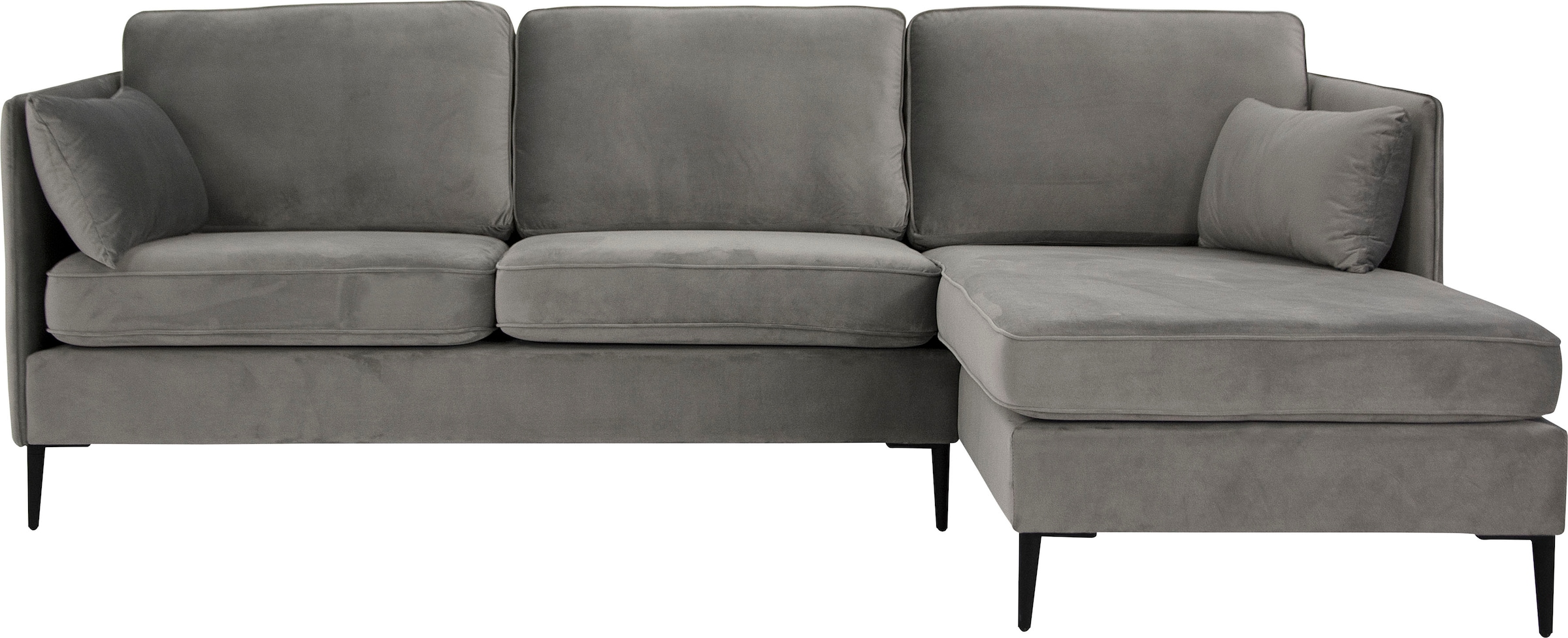 Home affaire Ecksofa "Light L-Form" inklusive loser Zierkissen, mit schmale günstig online kaufen