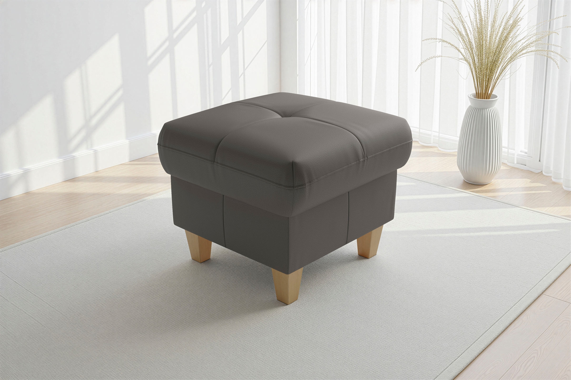 sit&more Polsterhocker "Pamela, Leder, B: 58 cm" 1 Stk. tlg. mit praktischen Stauraum, hochwertige Qualität, verschiedene Farben