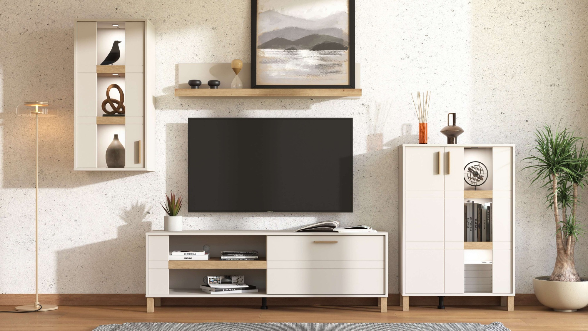 Home affaire Wohnwand "Sheffield, inkl. TV-Board, Highboard, Hängevitrine u günstig online kaufen