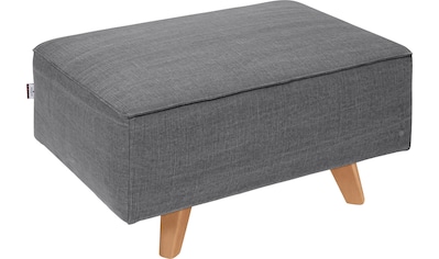 Hocker »NORDIC CHIC«, mit Kedernaht, Breite 85 cm, Füße Buche natur