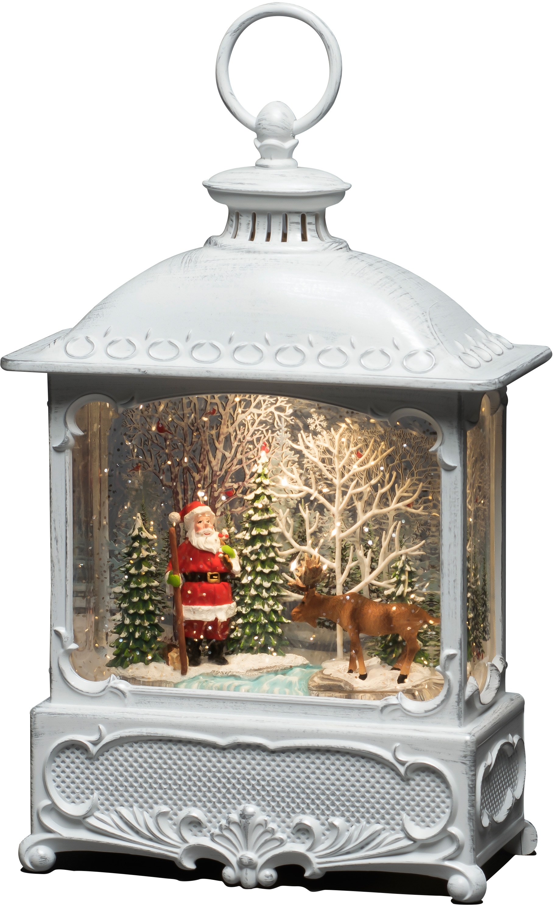 KONSTSMIDE LED Dekolicht »Weihnachtsdeko«, 1 flammig-flammig, Wasserlaterne  Weihnachtsmann mit Elch, batteriebetrieben | BAUR