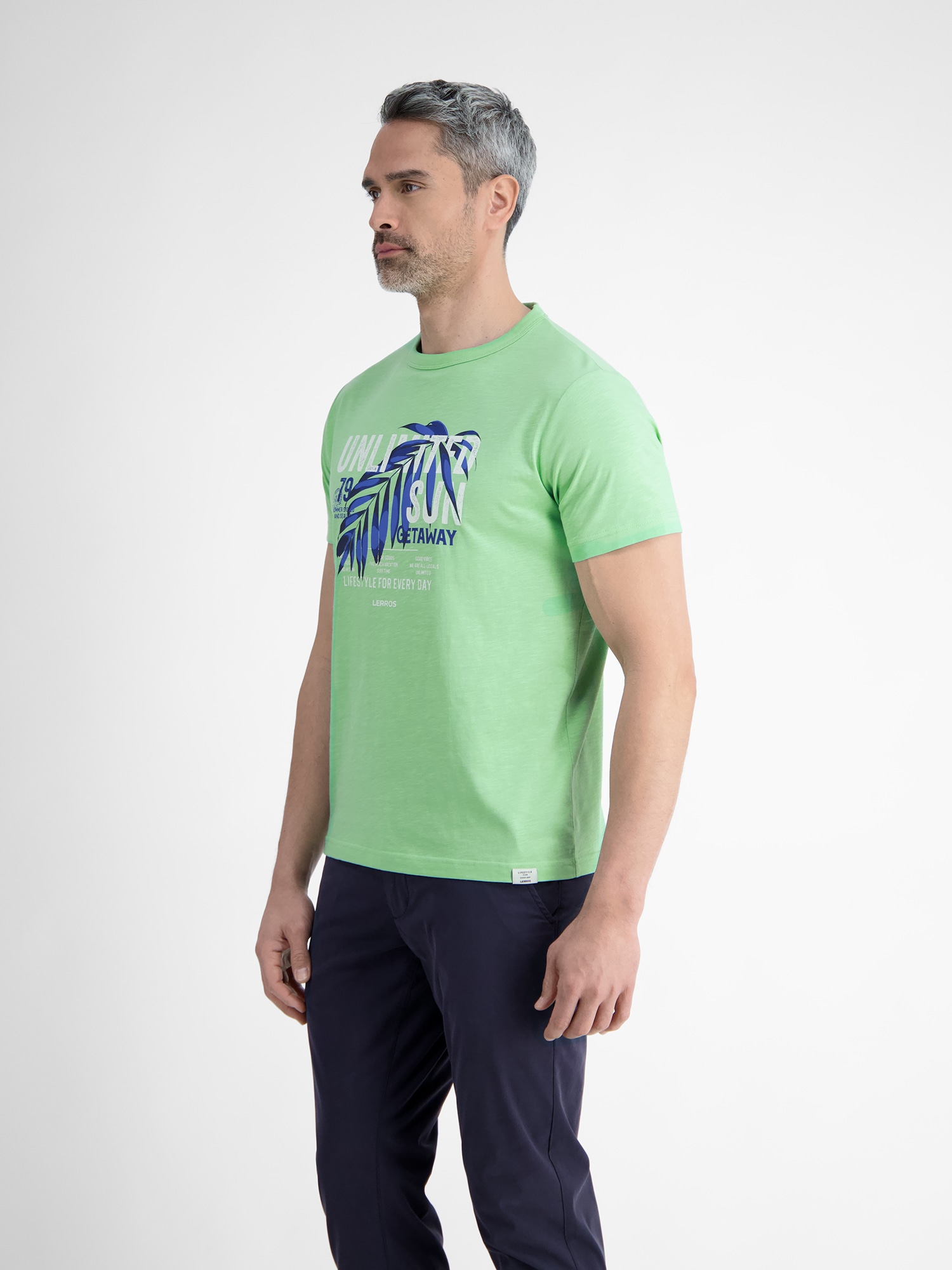 LERROS T-Shirt »LERROS Herren T-Shirt mit Brustprint«